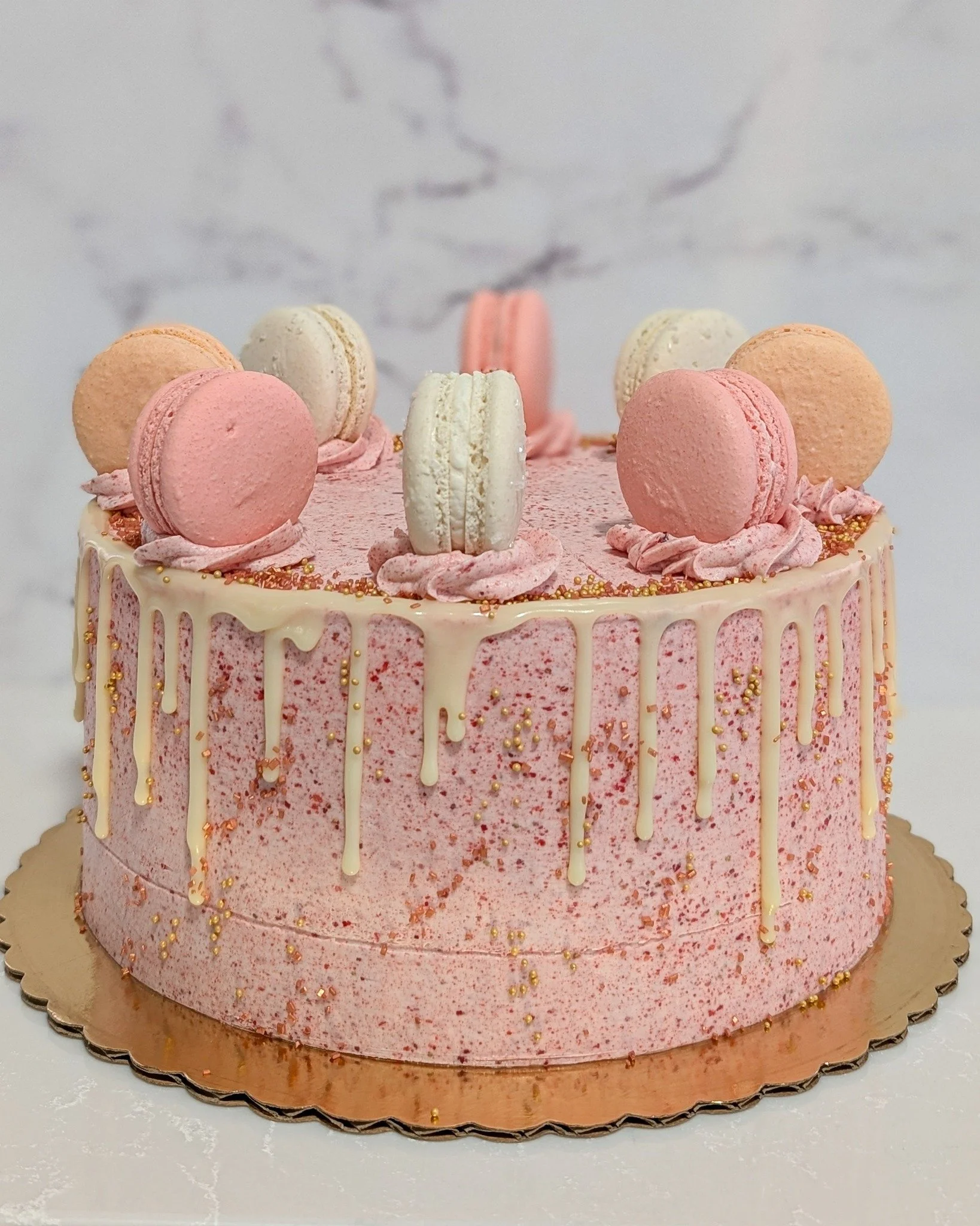 Adding a drip to your cake is always a good thing. 
.
To order your own custom cake:
Email us here: info@whiskandarrow.com
or call us: 920-815-3645
.
#whiskandarrow #appletonwi #customcake #bakery #cakesofinstagram