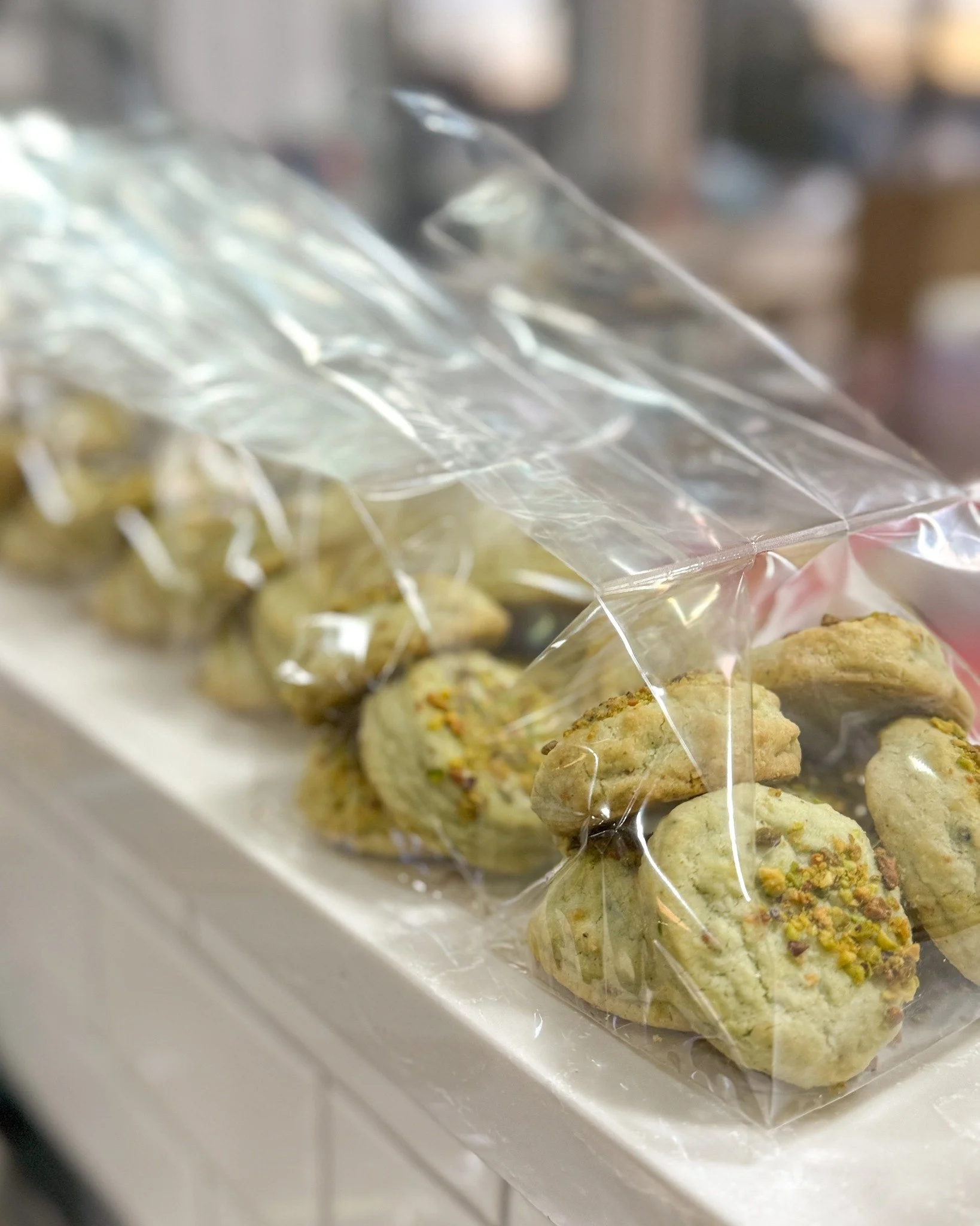 More Bagged Cookies are on the way! 
.
Stop in or order online thru our app for pickup or delivery! Located in Appleton, Wisconsin. 
.
#whiskandarrow #appletonwi  #wisconsinbakery #cookies #pistachio