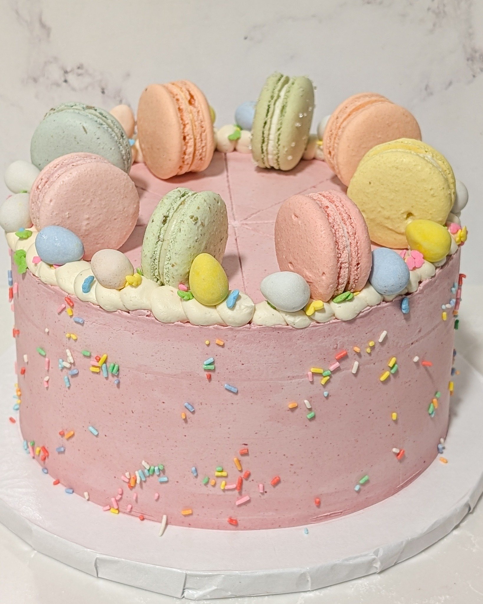I know it isn't Easter anymore, but I had to share photos of some of the springy cakes we made last week. I love pastels so much, what about you? 
.
Call or email us to book your orders! info@whiskandarrow.com 920-815-3645
.
Stop in or order online t