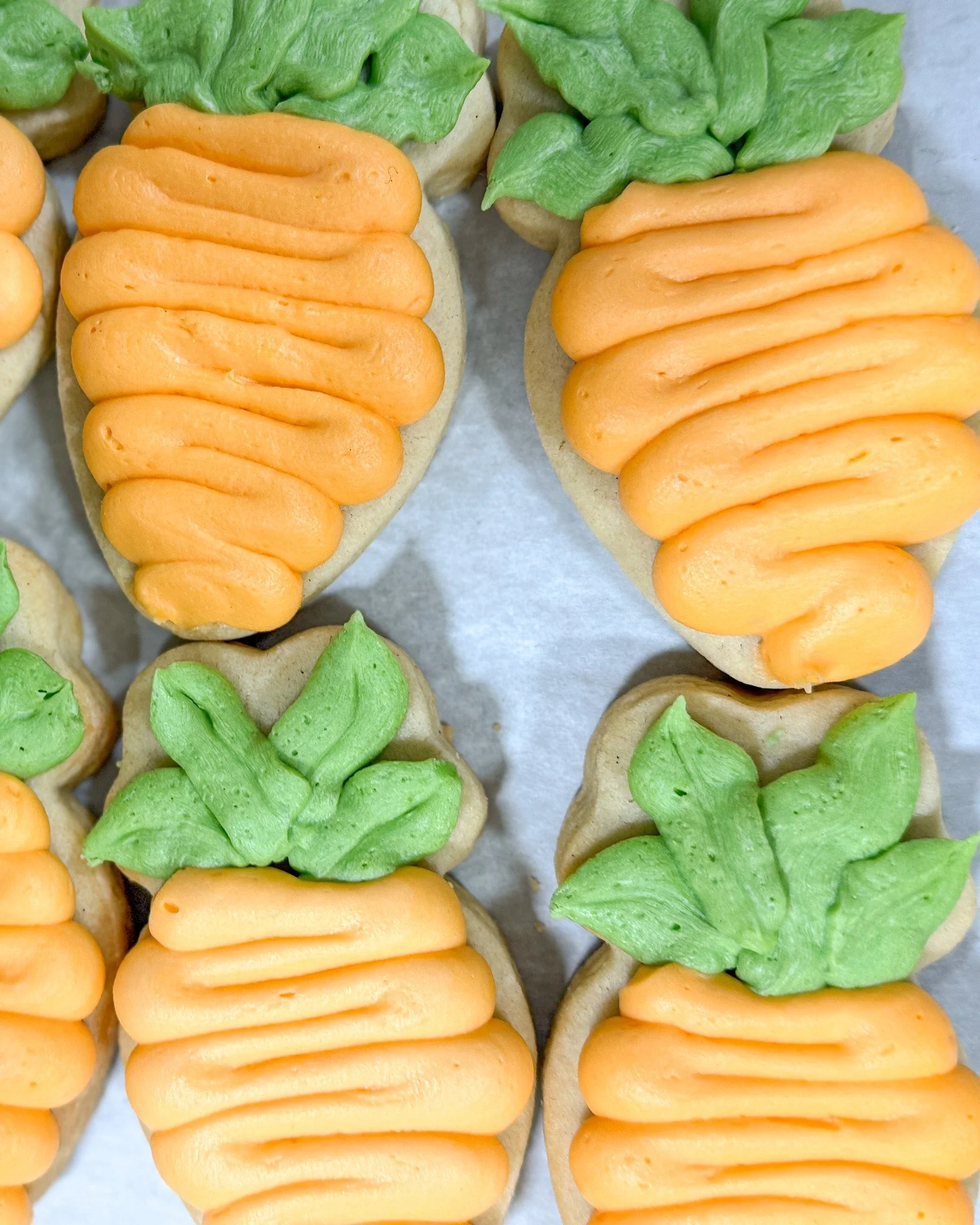 If you've never had one of our Sugar Cookies with American Buttercream you are missing out! We have some cute springy cookies ready to go. Grab one, or two, or more, they make great gifts too. Seriously, I want to eat all of these, so come buy some s