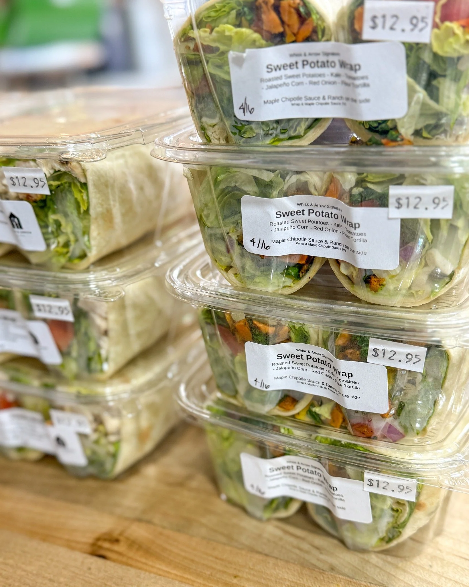 Did someone say MORE WRAPS? Well, either way we made more. Apollo Wraps and Sweet Potato Wraps going out soon!
.
Stop in or order online thru our app for pickup or delivery! Located in Appleton, Wisconsin. 
.
#whiskandarrow #appletonwi  #wisconsinbak