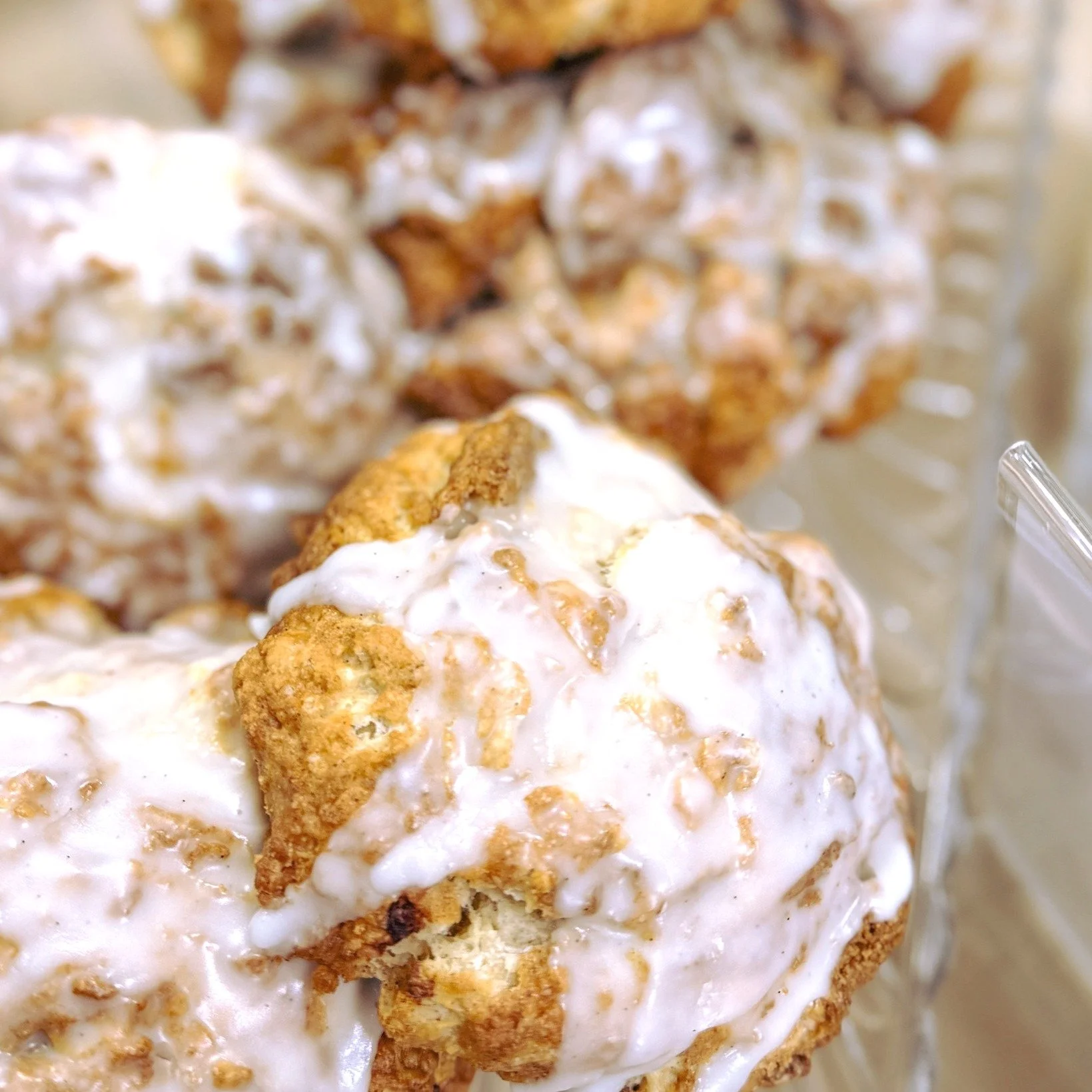 *Menu Below*
Ever had a Cinnamon Squirrel? It&rsquo;s our nickname for our Cinnamon Swirl Scones because when you say 'Cinnamon Swirl' too many times, it just makes you squirrely! They are a client favorite and tend to go fast&mdash;order one before 