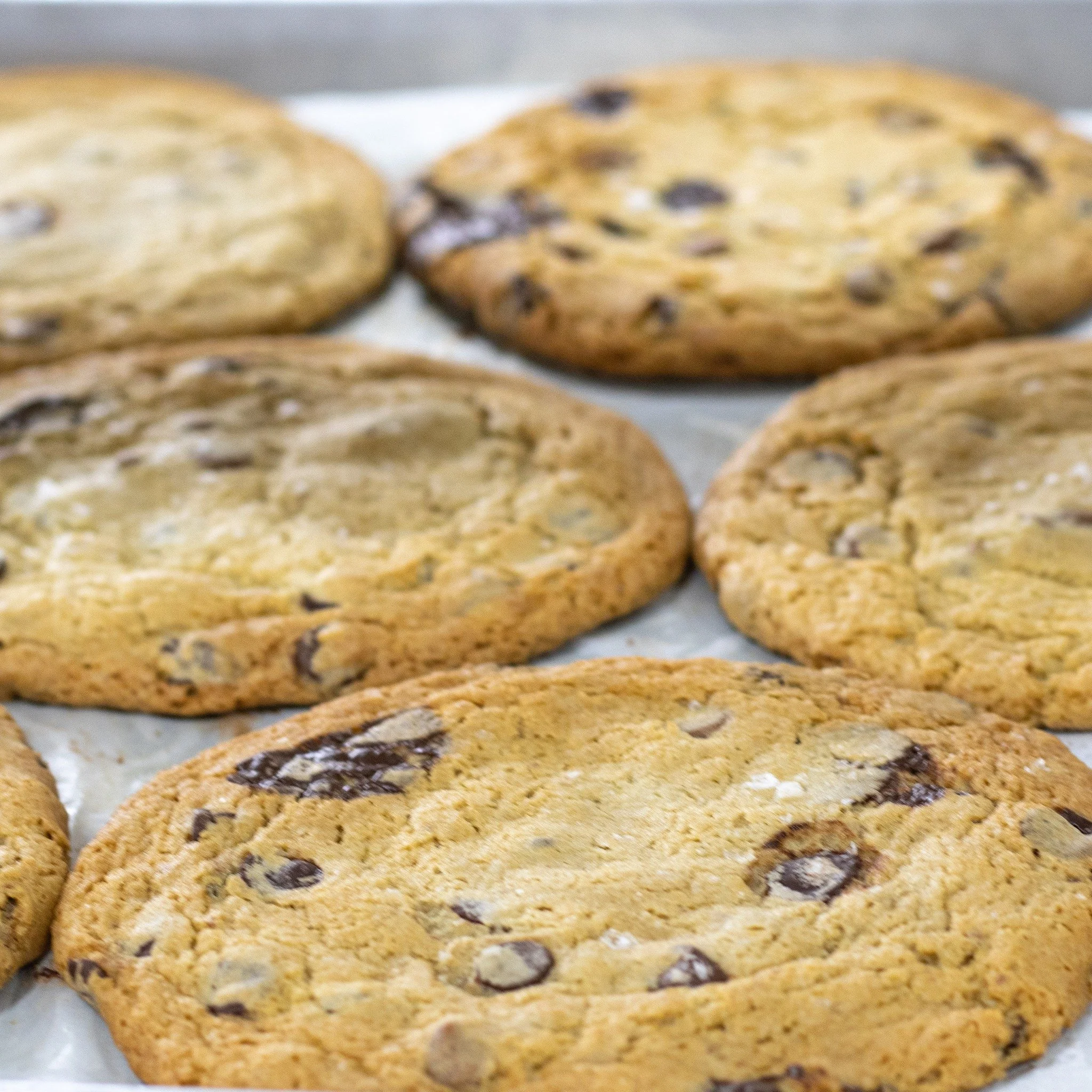 We have some Chocolate Chip Cookie Dough for sale in our freezer right now! I highly recommend making some at home and adding some ice cream on top when you take it out of the oven, it is life changing. 
.
Stop in or order online thru our app for pic