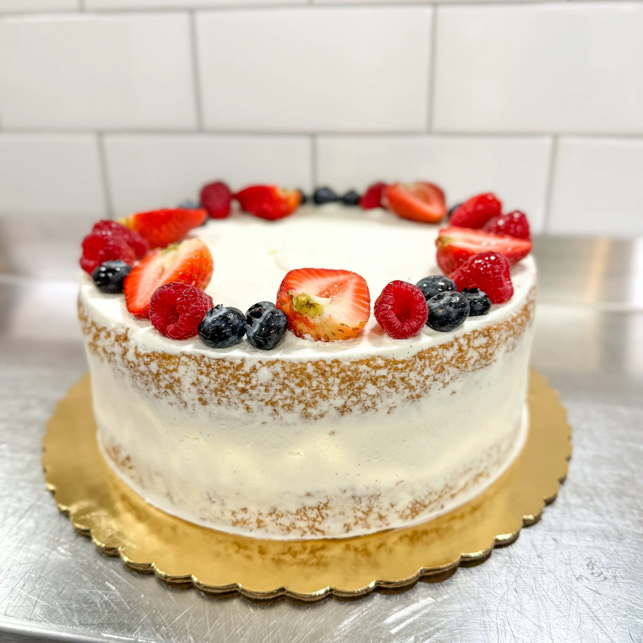 Did someone say Little Lad?? I know I will never turn down a slice of this delicious cake!
.
Stop in or order online thru our app for pickup or delivery! Located in Appleton, Wisconsin. 
.
#freshfruitcake #freshfruit #mascarpone #bakery