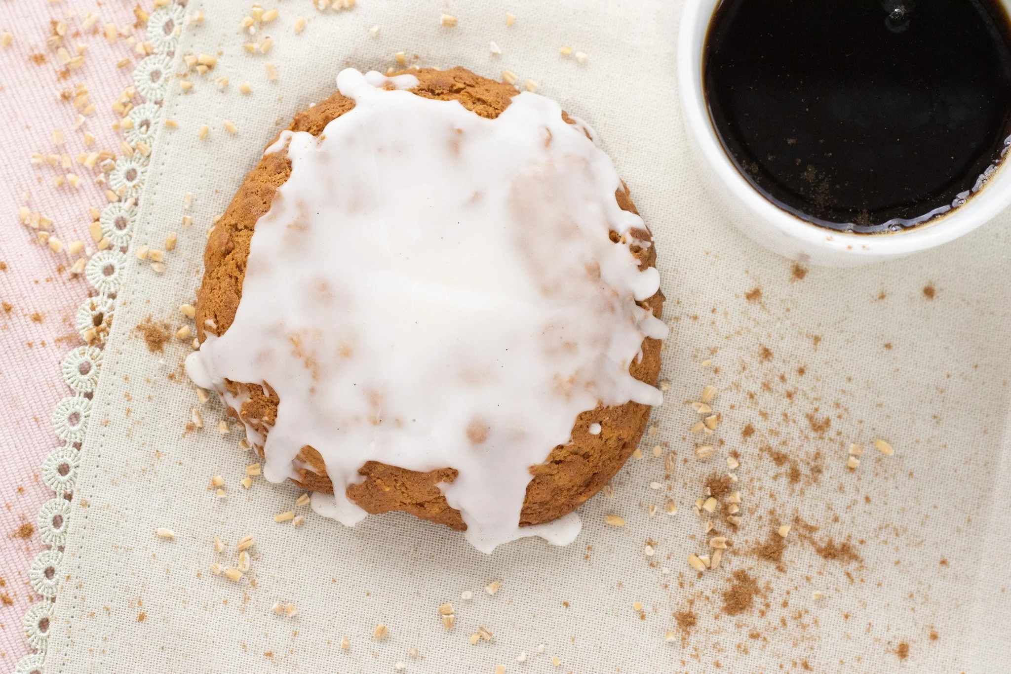 The Iced Pumpkin Oat Cookie is here for awhile longer! If you haven't noticed that we've kept it around I wanted to let you know, this is my favorite cookie and I am very glad it's sill here. Come enjoy it before it's too late. 
.
Stop into our store