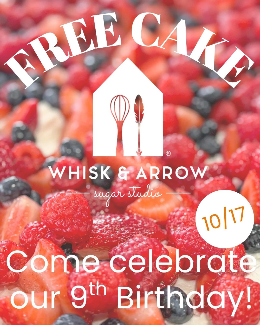 TWO HOURS UNTIL FREE CAKE! It's our 9th Anniversary/Birthday and we want to celebrate with all of you. We are giving out free cake today at 8am until we have no cake left, so get here fast, we don't know how long it will last. 
.
This is sponge cake,