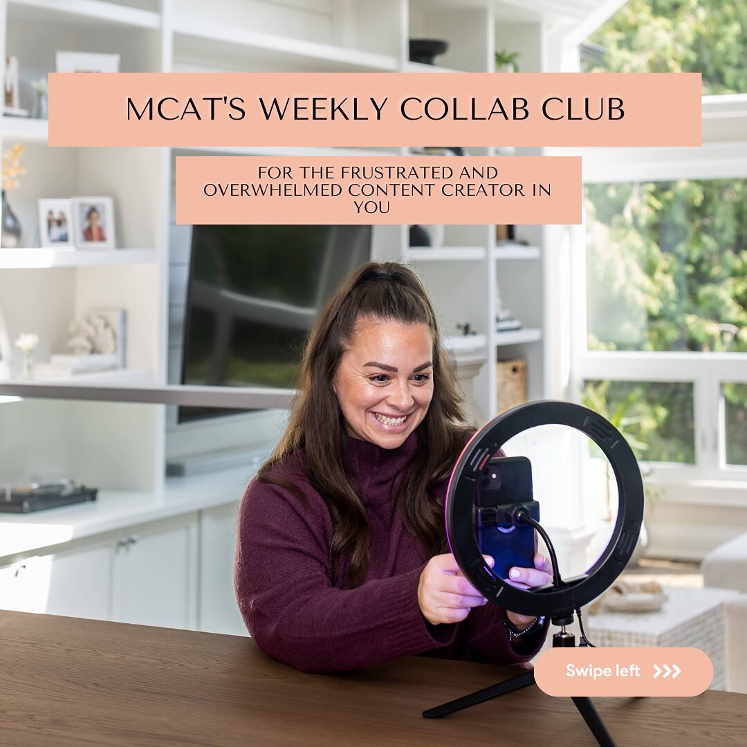 💡MCAT'S WEEKLY COLLAB CLUB💡

I created this club for one reason:

There has to be a mid-point between:

⭐️struggling through content  creation

AND

⭐️outsourcing your content

My goal is to make every entrepreneur enjoy showing up for their busine