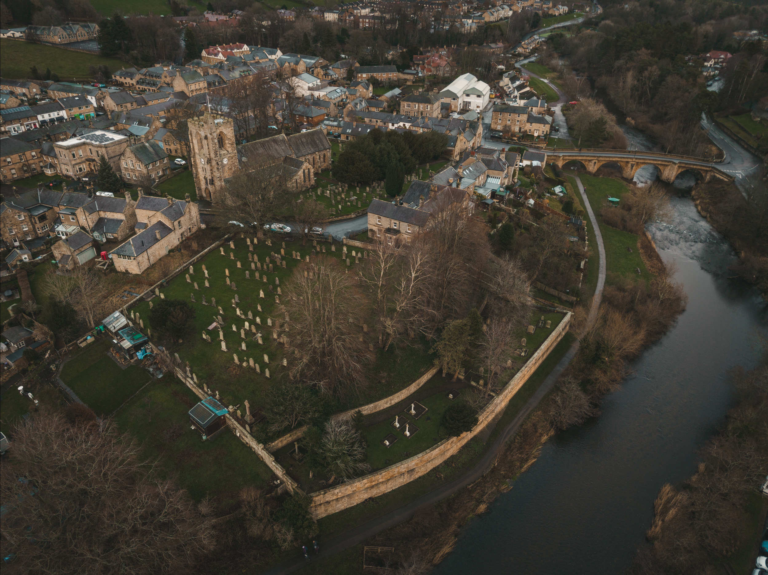 The site of Rothbury castle in Northumberland, by Jim Scott Photography