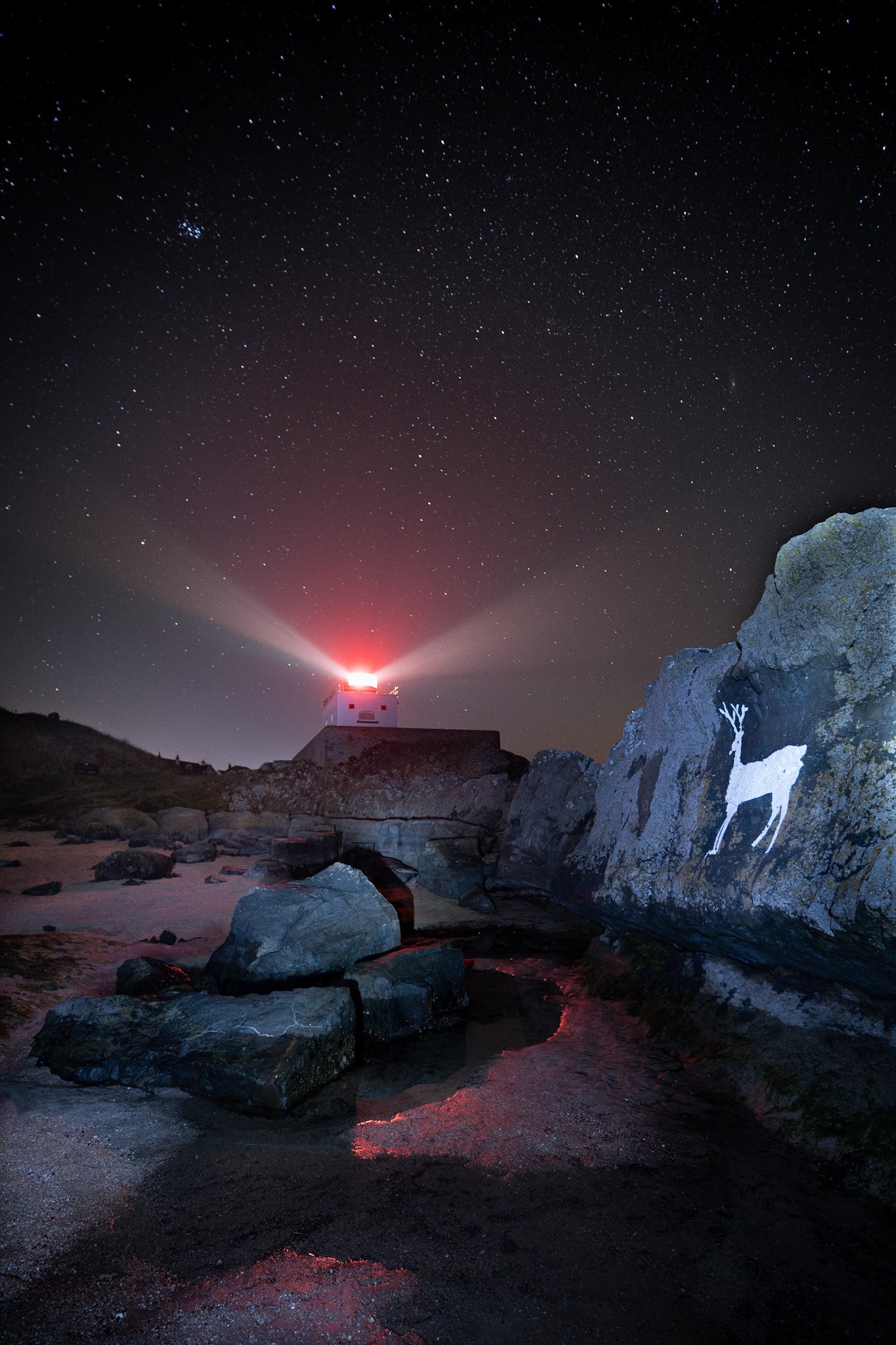 Stag Rock Moonscape, by Jim Scott