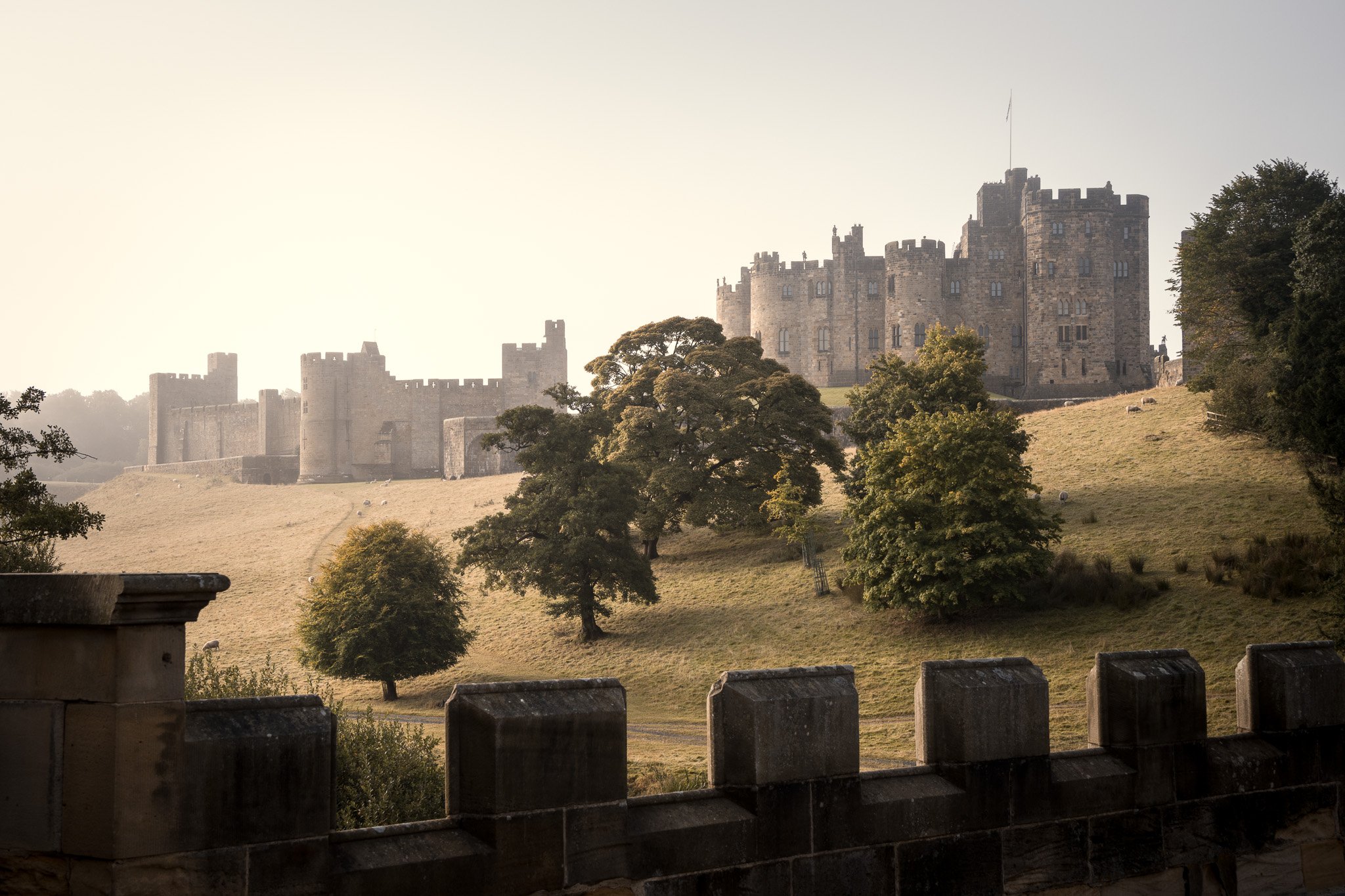Alnwick castle in mist by jim scott photography