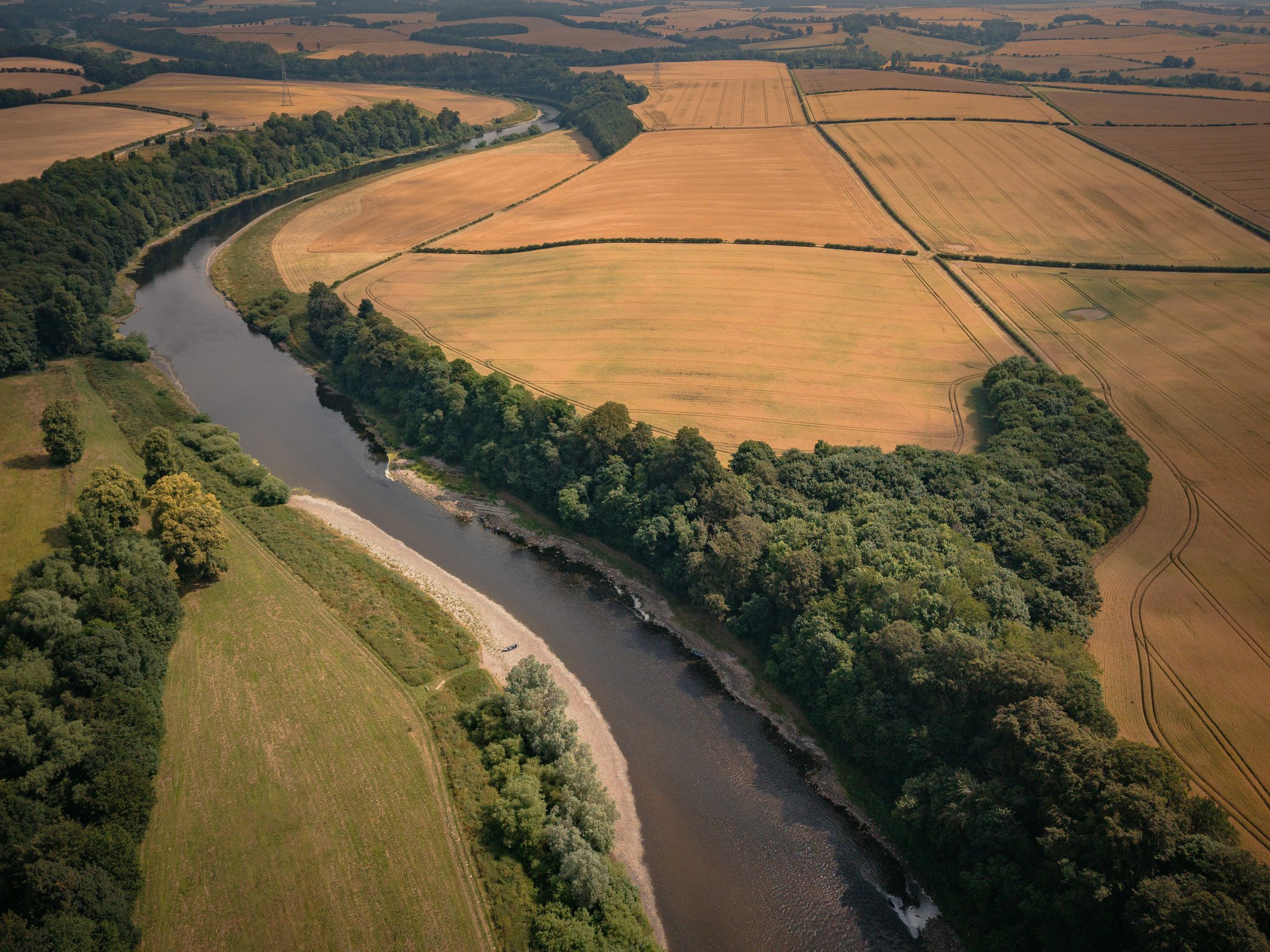 Cornhill castle site in northumberland, by Jim Scott Photography