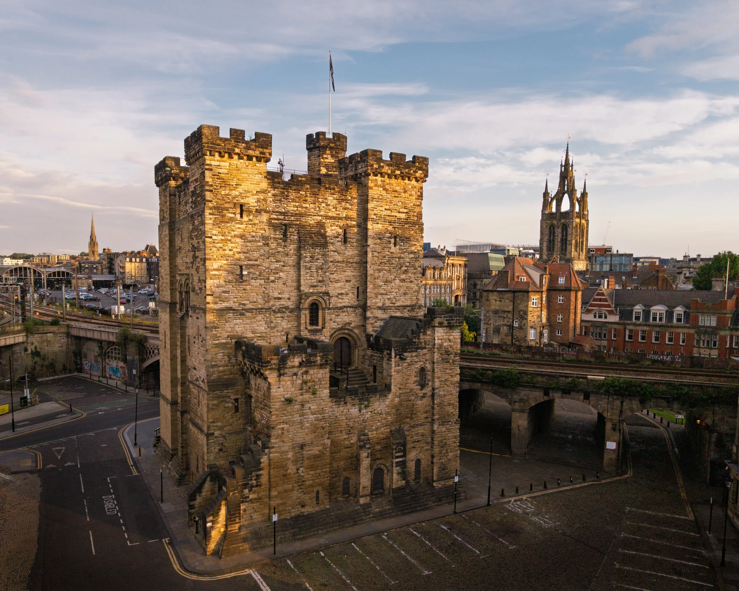 Newcastle castle keep, by Jim Scott Photography