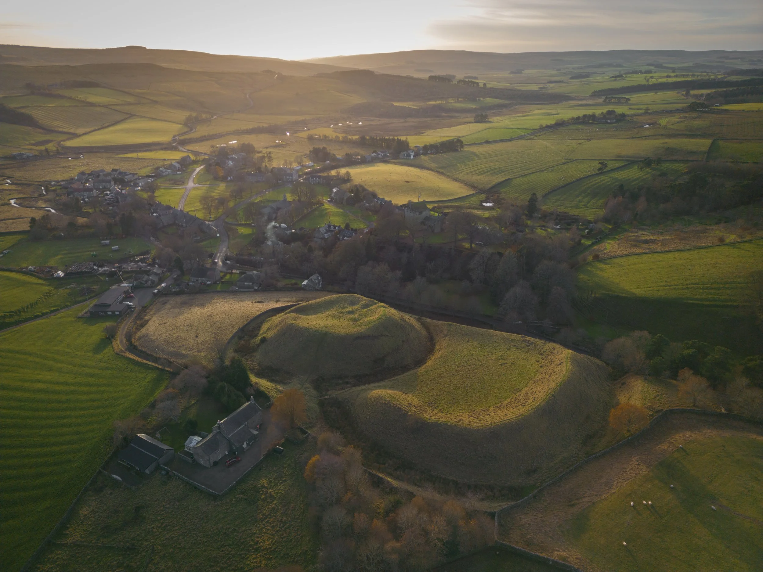 Elsdon castle site and motte, by Jim Scott Photography
