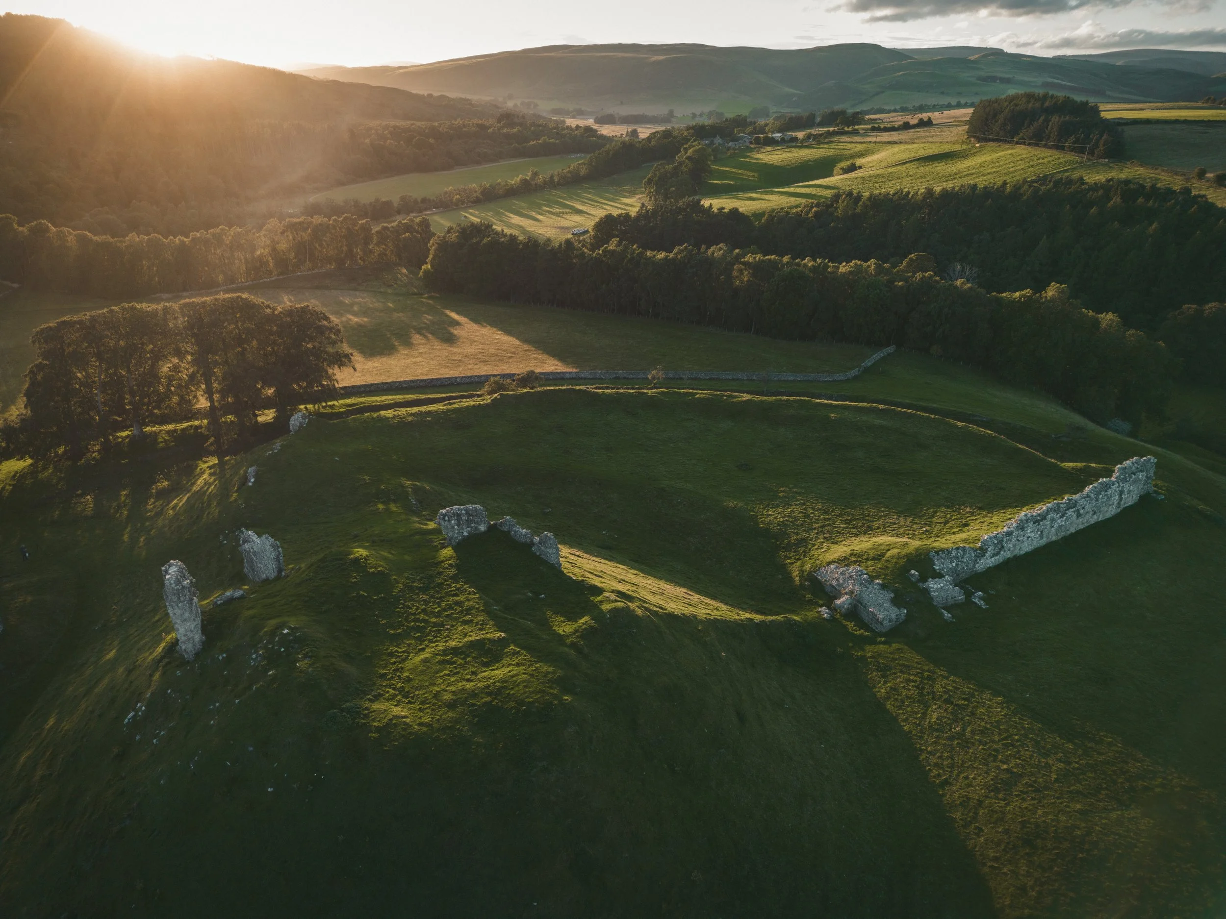 Ruins of Harbottle castle in northumberland, by Jim Scott Photography