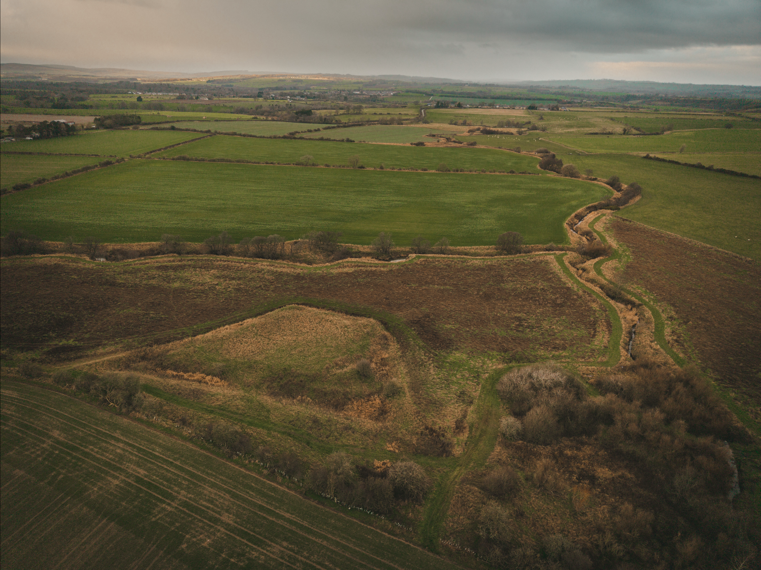 Eshott castle site, by Jim Scott Photography