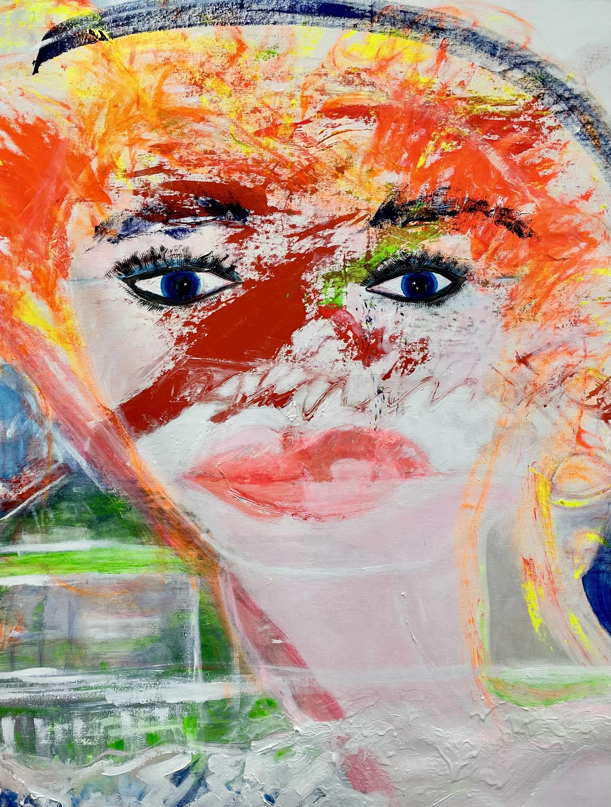 Blazing  
59”x 67”  
Acrylic & mixed media on canvas