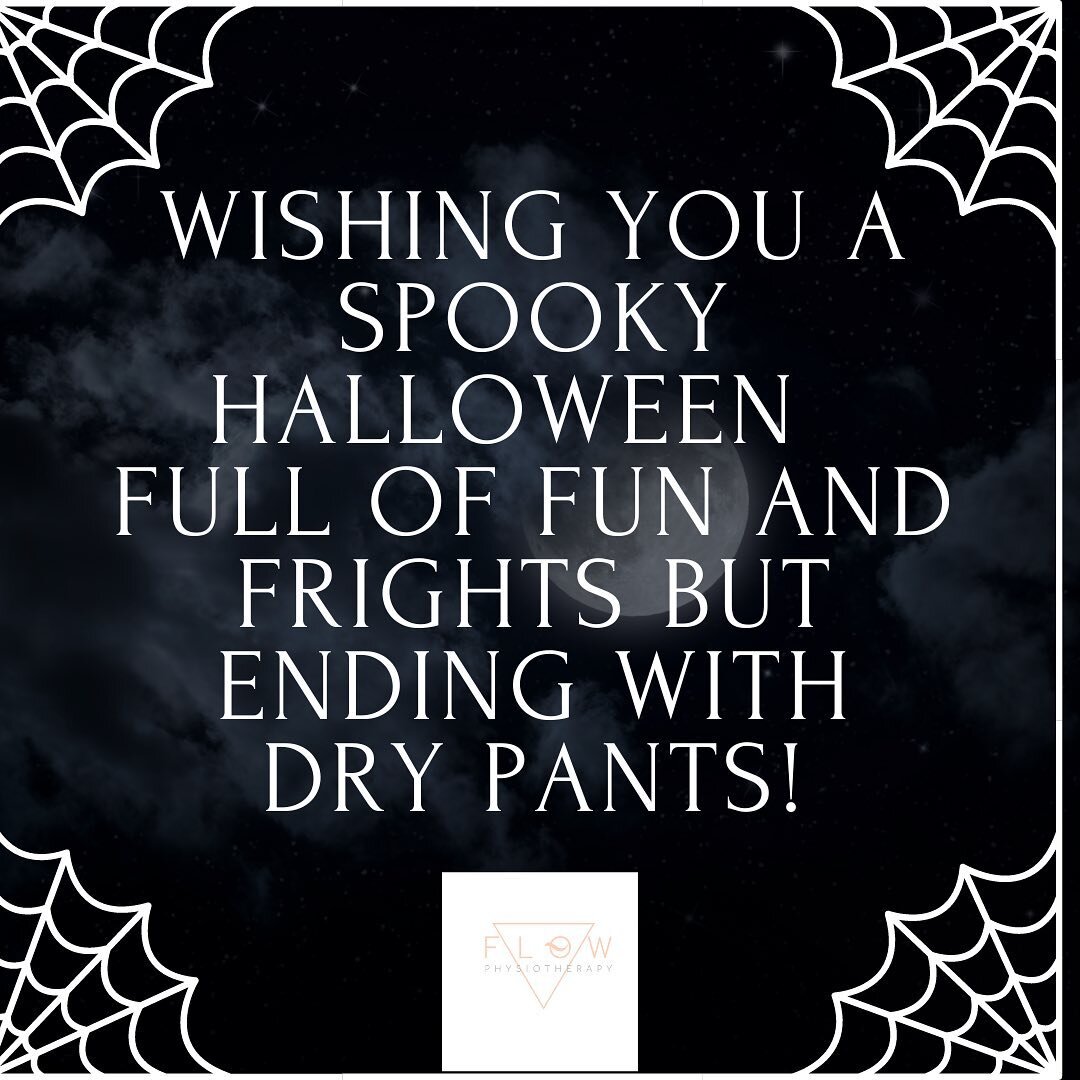 Incontinence can be triggered by stress and anxiety as our sympathetic nervous system (fight or flight) is stimulated! 

Just remember, ghosts and monsters aren&rsquo;t real 👻👹🎃 Lay off the cocktails (alcohol is a bladder irritant)! Focus on your 