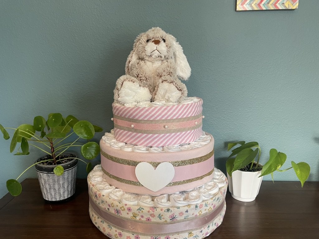 Elegant Pink Bunny Cake