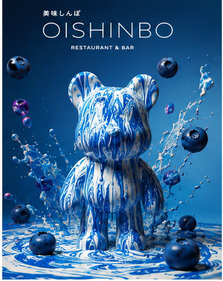 Blauer Fluid Bear als Inspiration für Paint Your Bear Dortmund