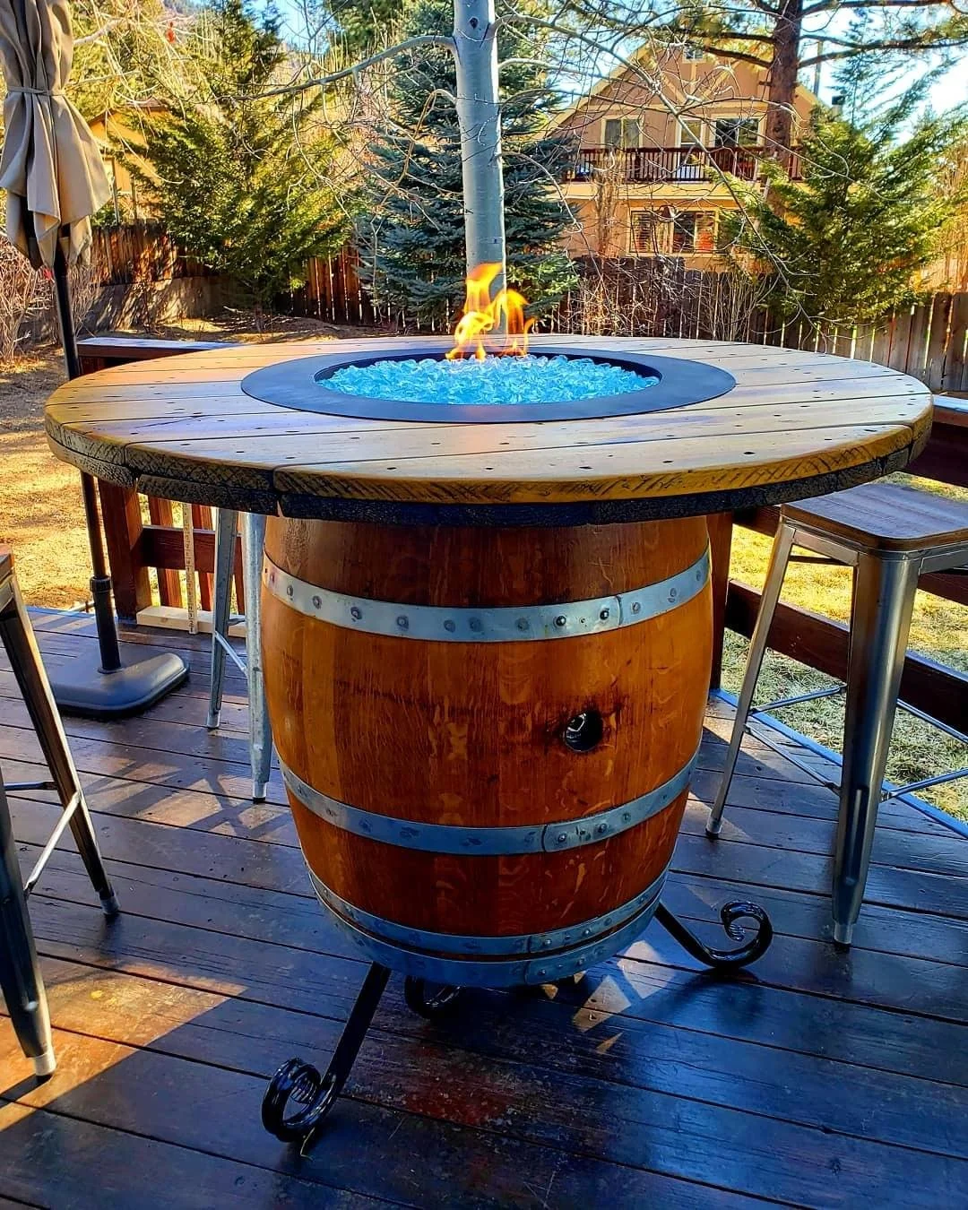 Custom Wine Barrel Furniture — Barrel 33 Big Bear