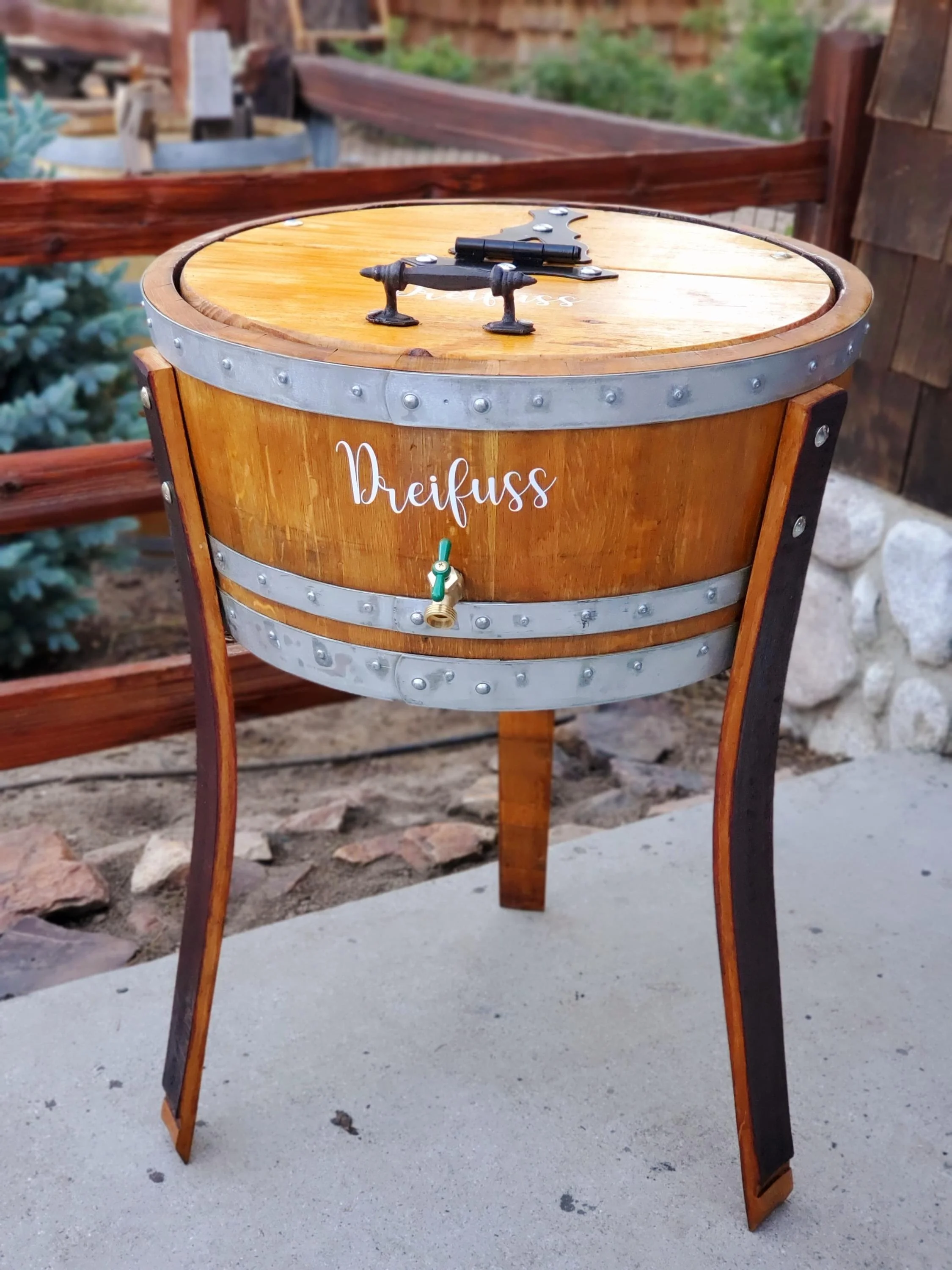 Custom Wine Barrel Furniture — Barrel 33 Big Bear