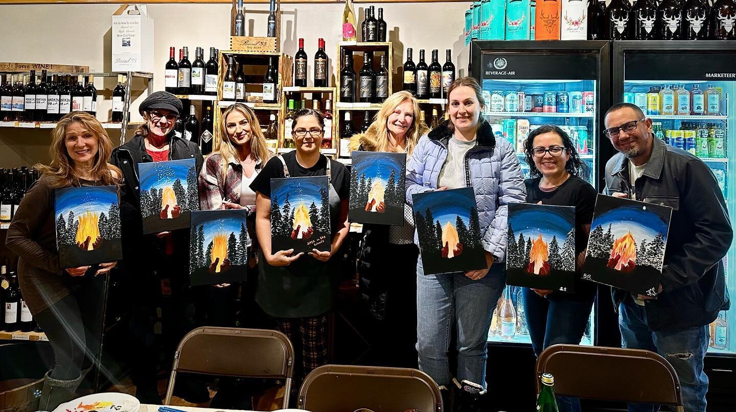 Another successful paint n sip night with the lovely @lostinthewoods_artgallery Thanks for the fun time guys 🪵