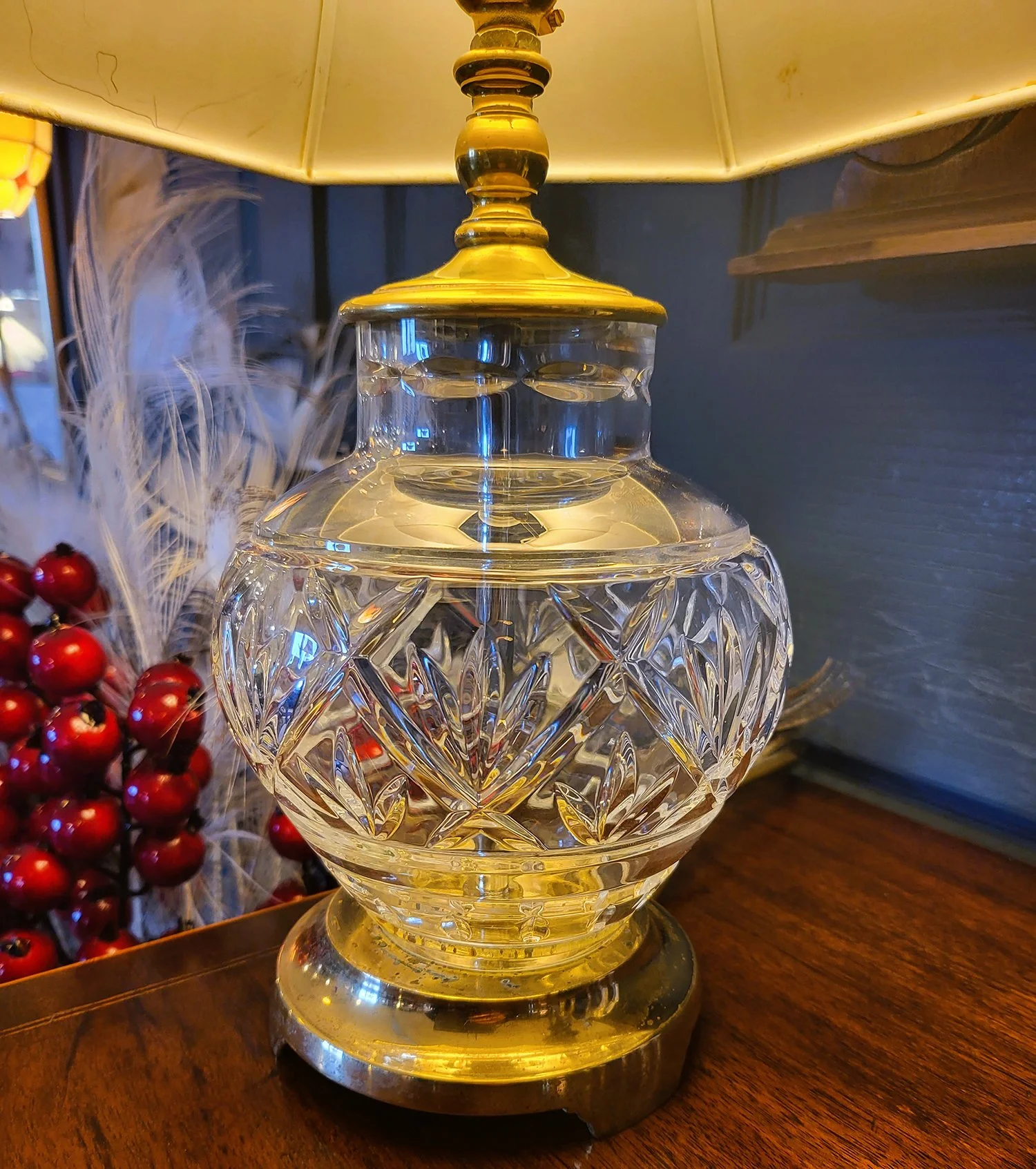 Waterford “Kent” crystal table lamp — Rabbit Burrow Lane - Classical Pieces, image size:1500x1693
