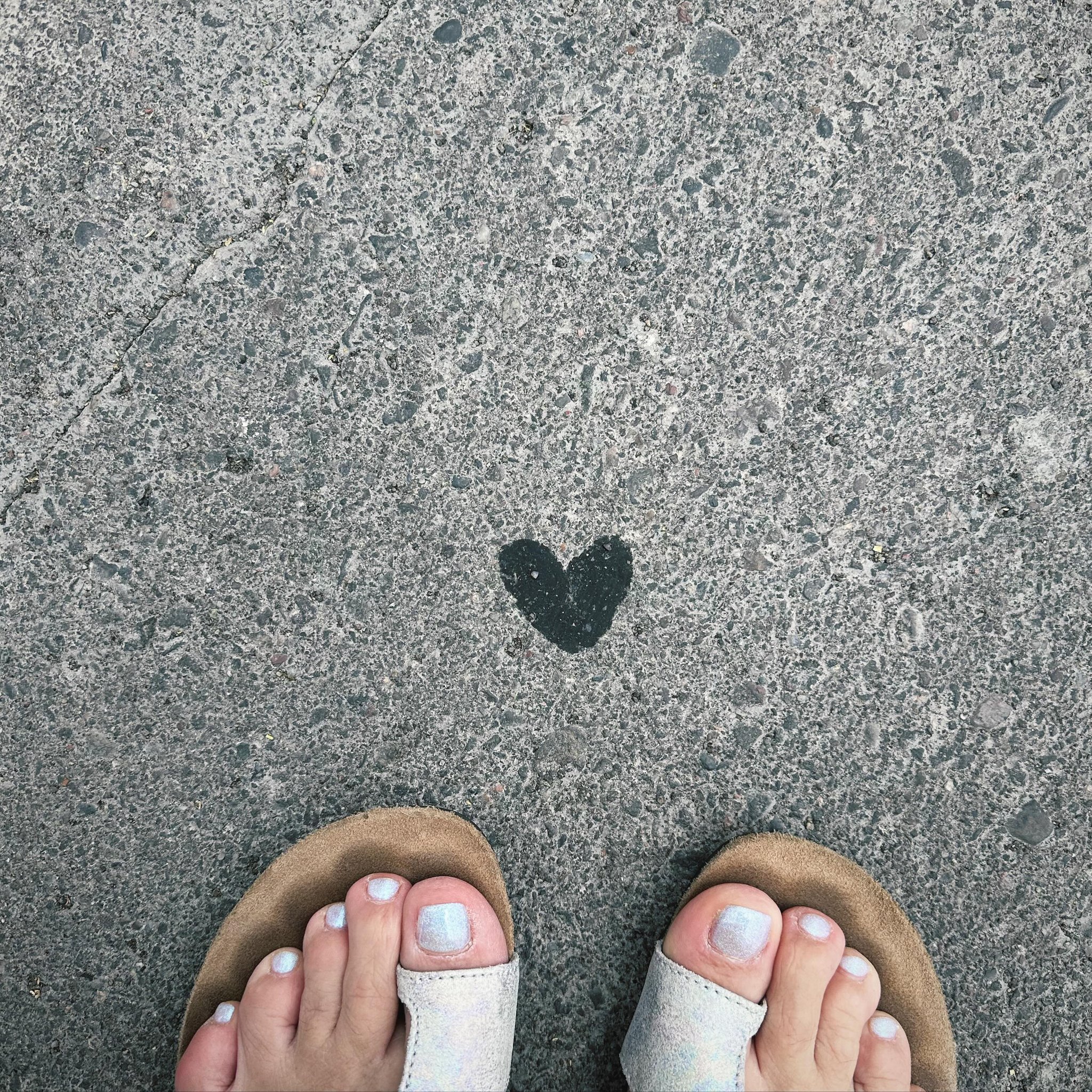 💖 Hearts appear everywhere for me&hellip;even oil stains in the road. 

Every time I see a heart, I make a mental note of what I was saying or thinking about when it appeared because they are a confirmation for me. Synchronicity. 

Same with the num
