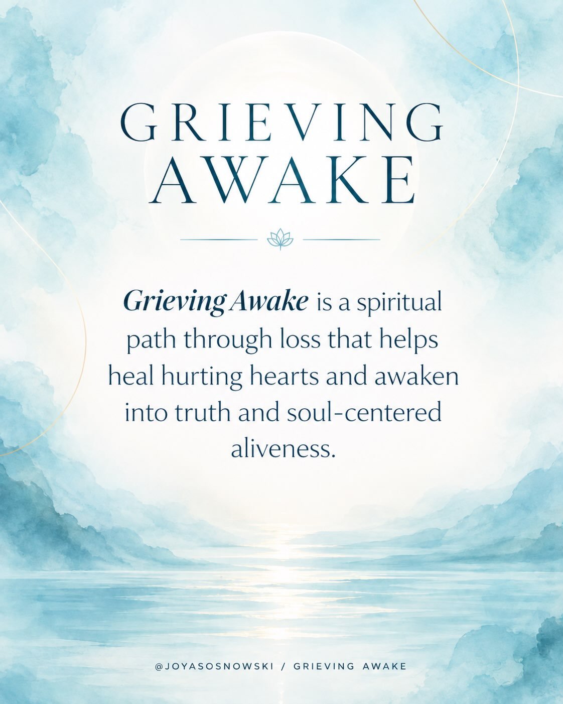 When my son left his body&hellip;I realized in that first week that I needed to stay present, practice radical acceptance and loving self-kindness. I prayed, meditated and journaled incessantly. 

And then he began to teach me how to walk through gri