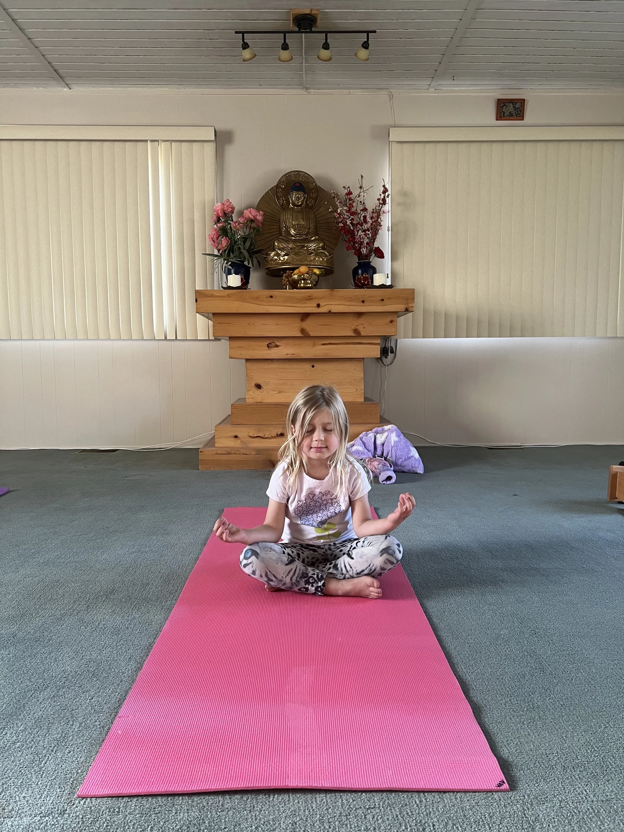 It's never too early to practice Mediation as Claire is only four years old
