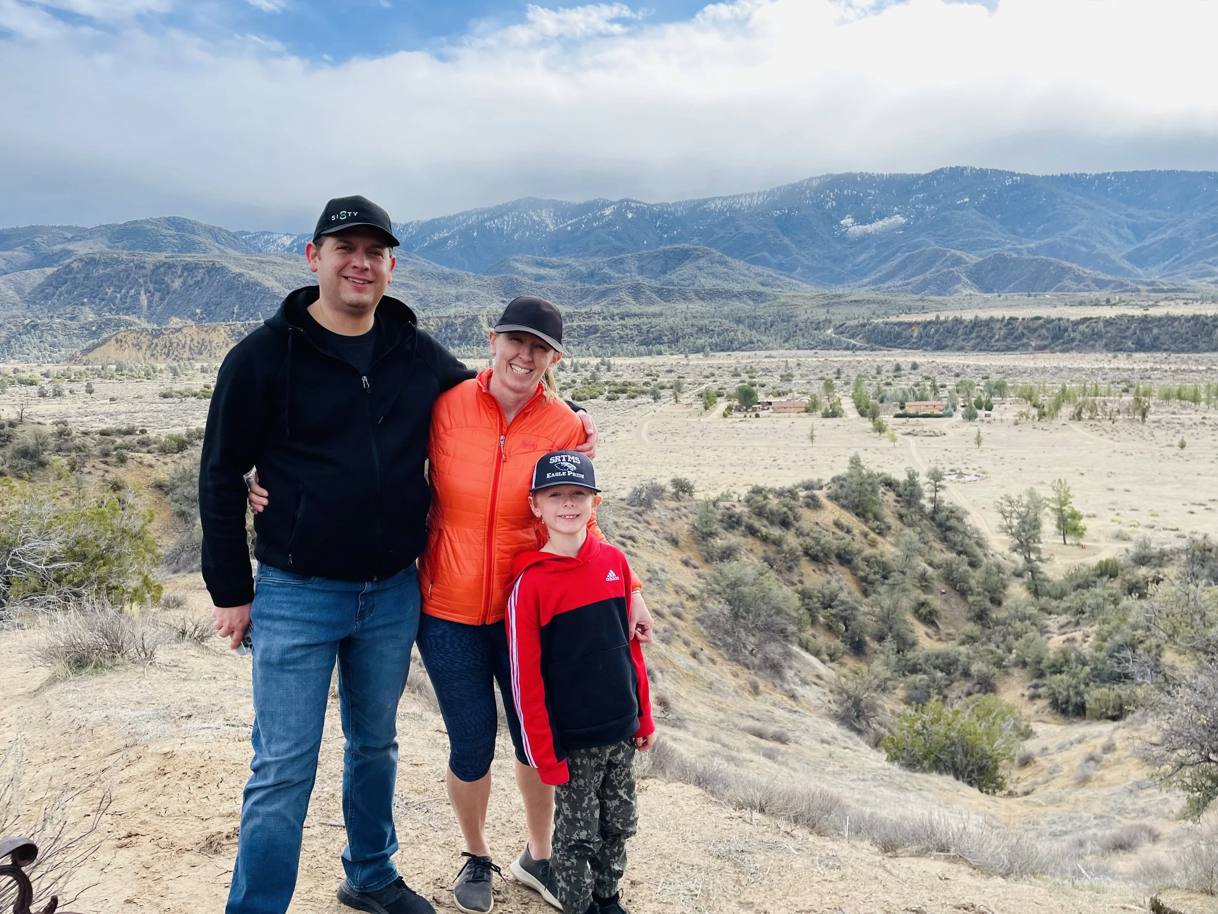 Chance, Bonnie & Aaron love hiking early in the morning