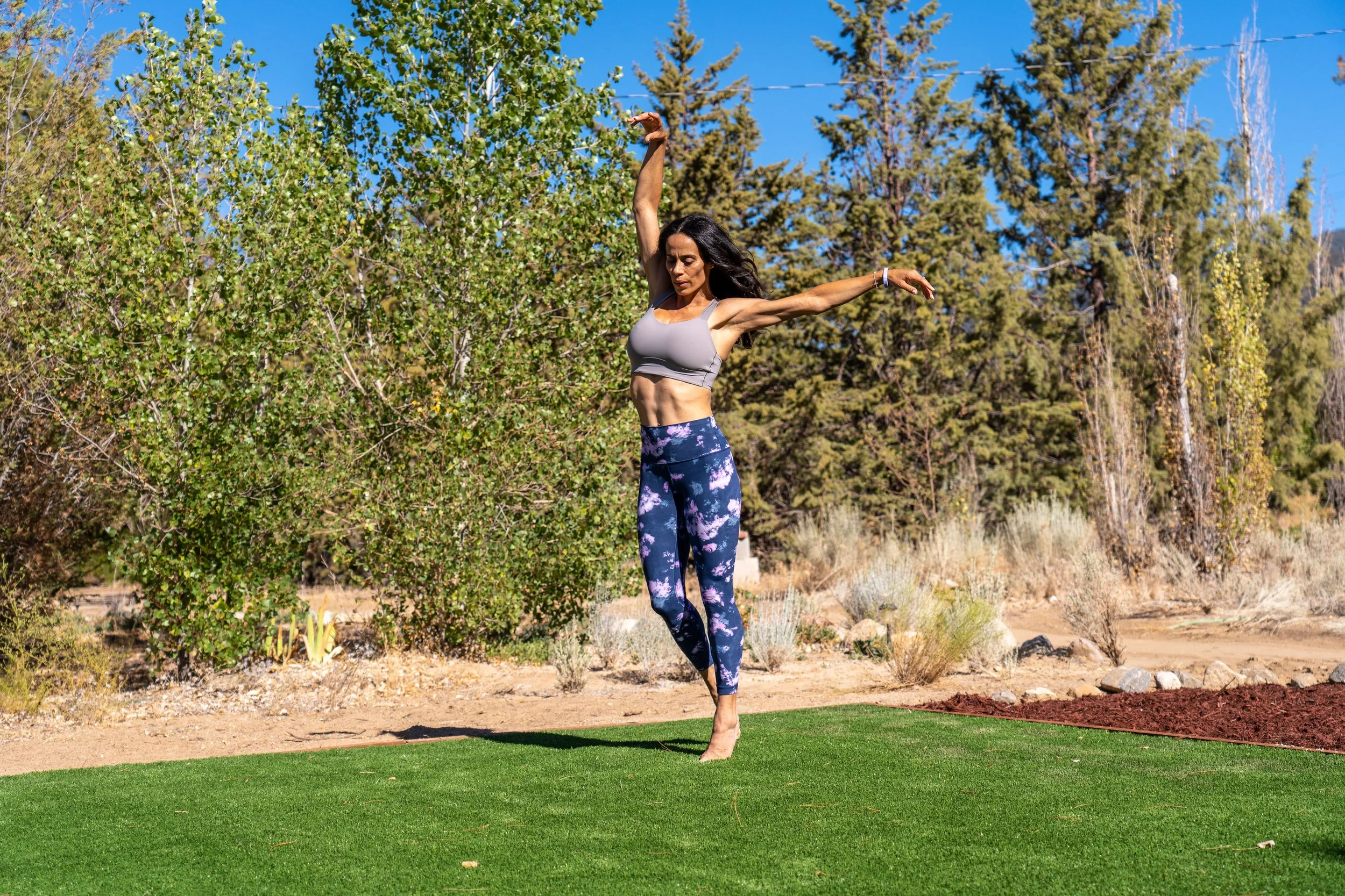 Sabrina demonstrating her dance moves 