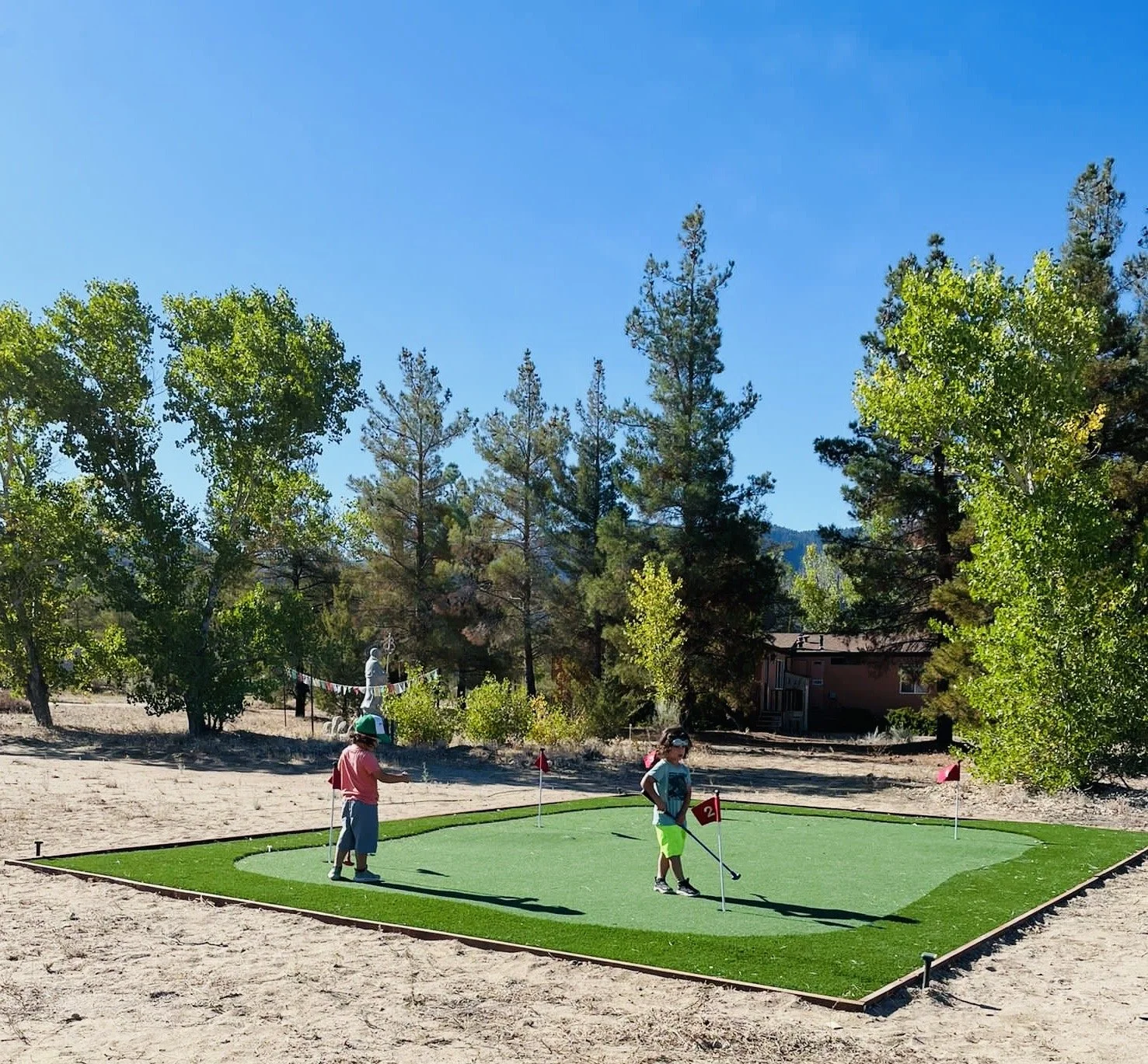 Kids love playing on Putting Green  