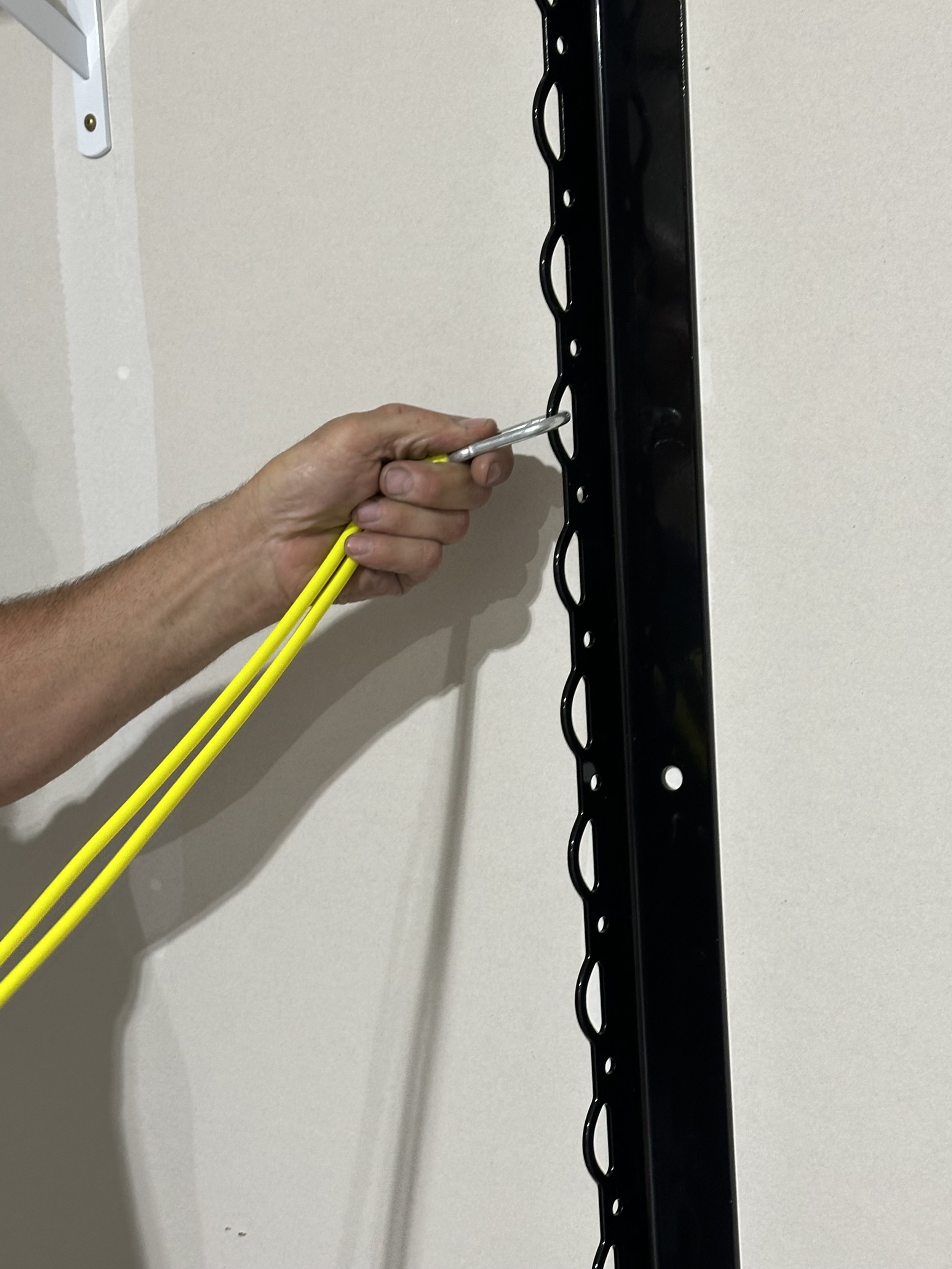 Hooking bands on the band rail.jpg