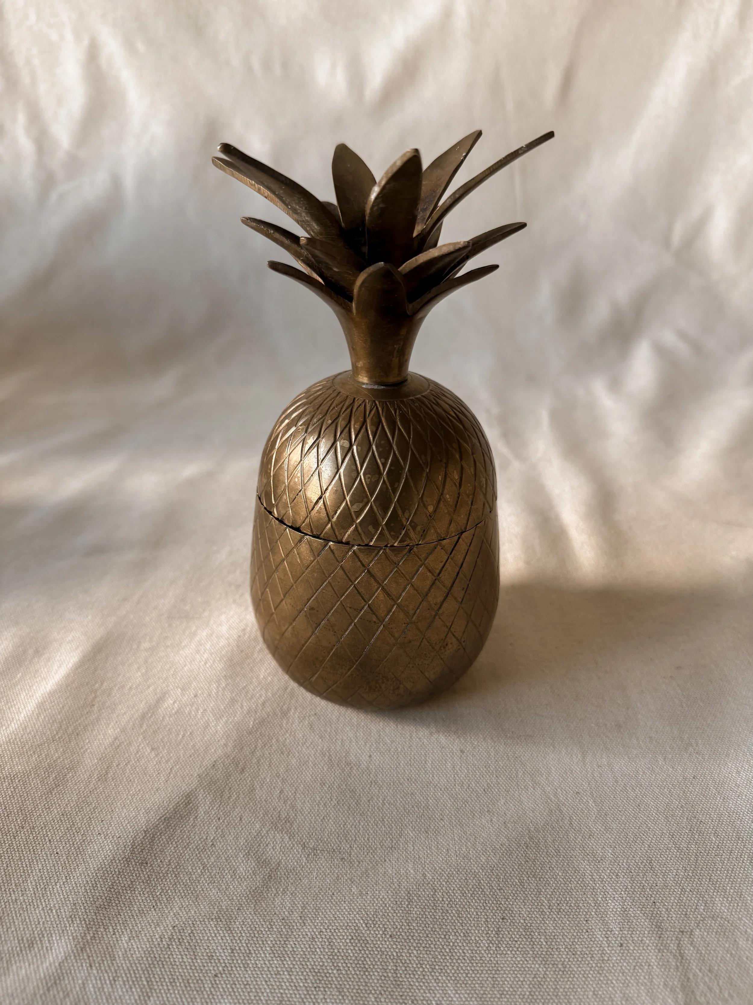 Brass Pineapple Keepsake Box/ Candlestick