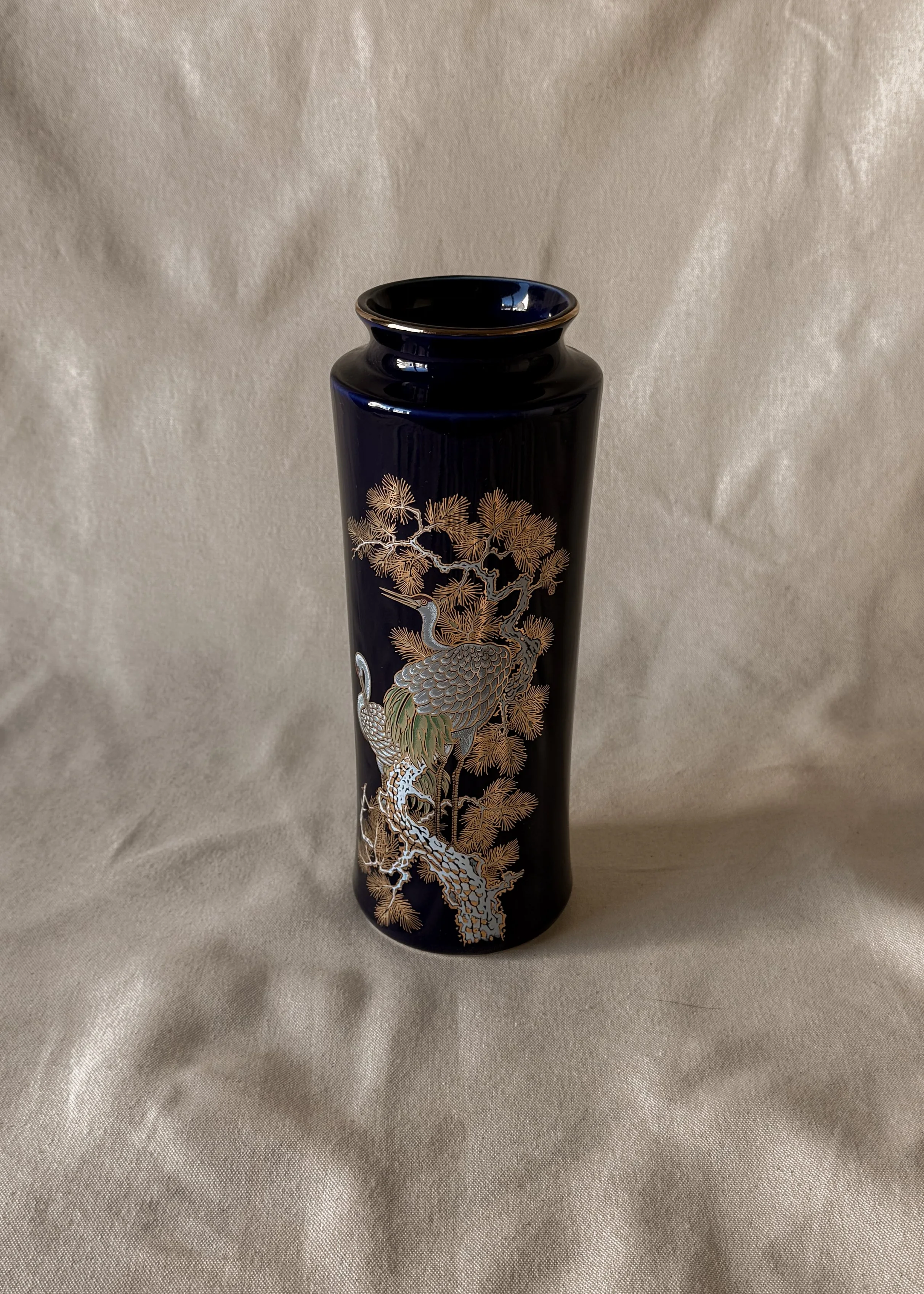 Cobalt Blue Japanese Vase