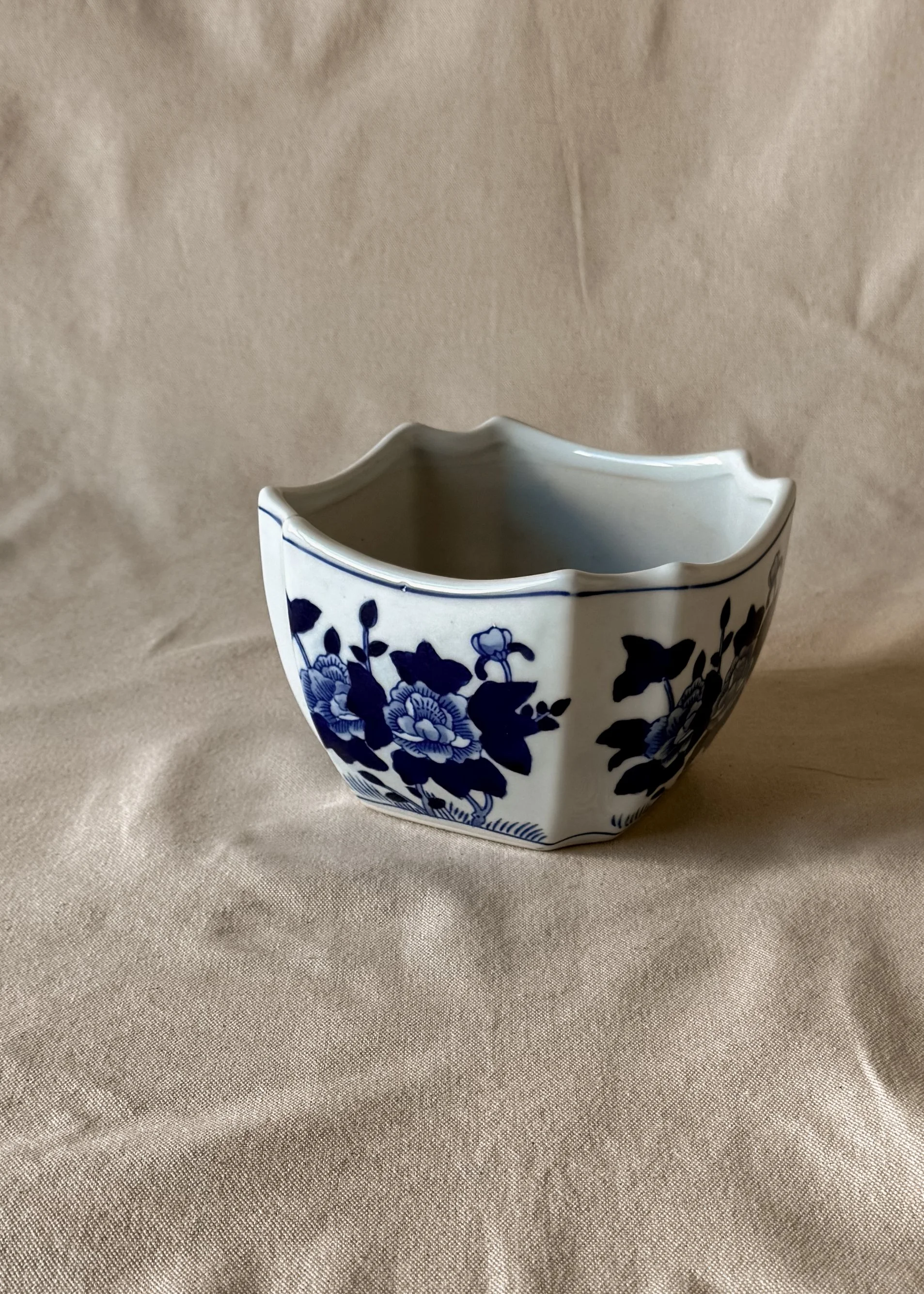 Blue & White Porcelain Delftware Planter
