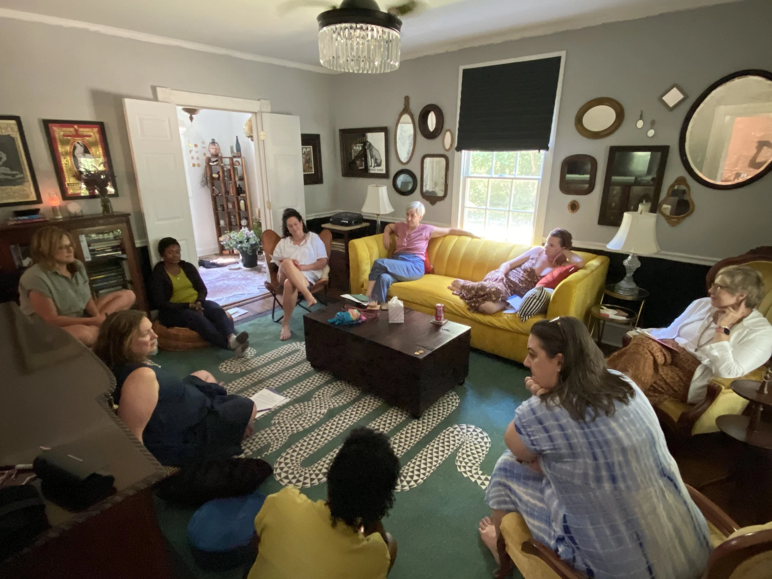 Michelle with sunlight on her looking happy