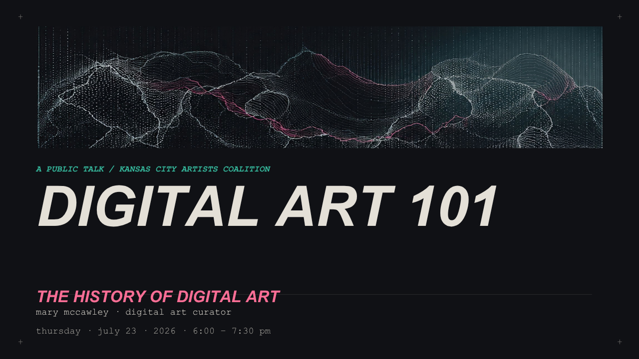 Digital Art Has a History: “Open to the Public” Lecture with Mary McCawley