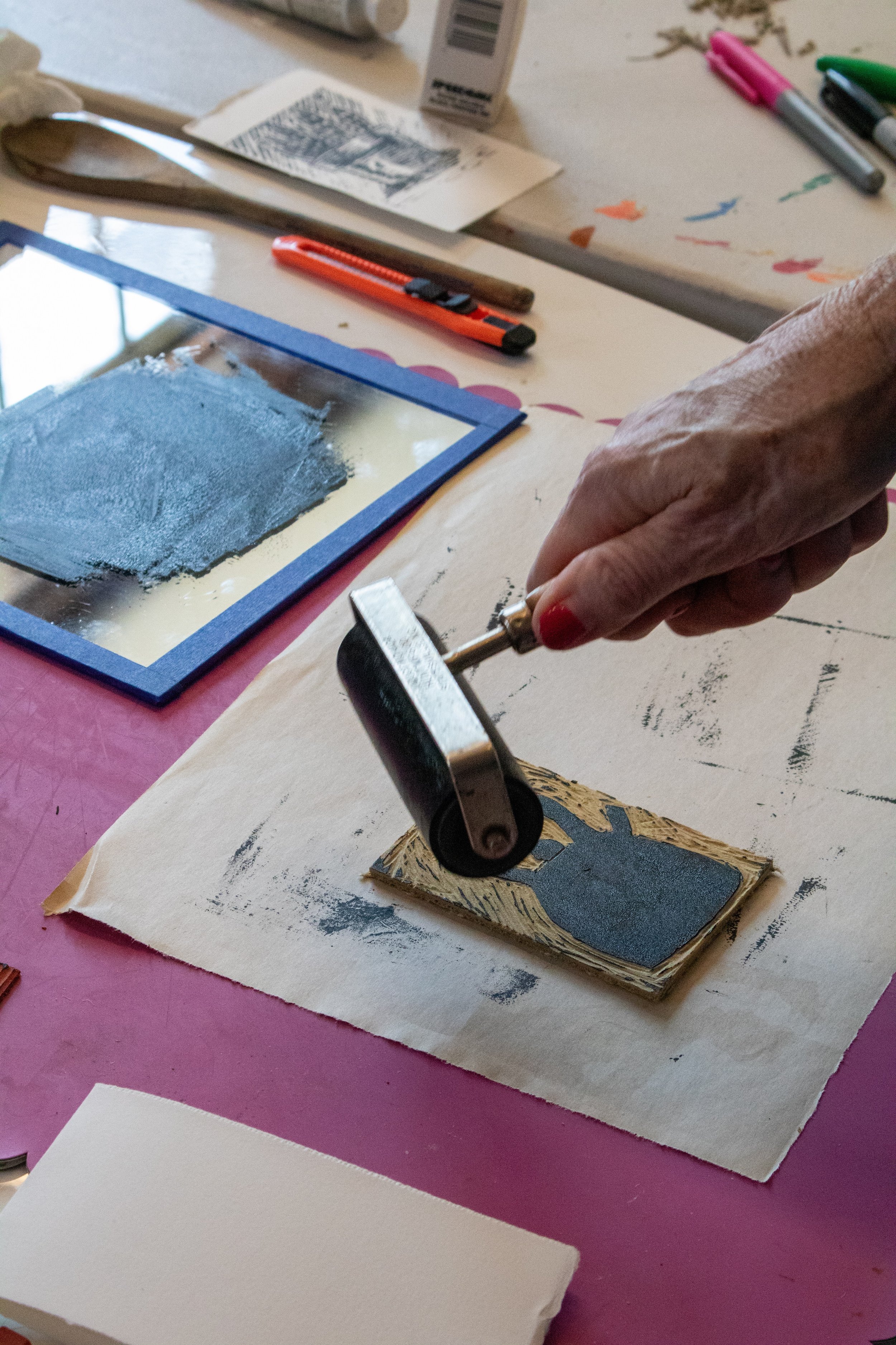New Cuttings: Linocut Printing Workshop