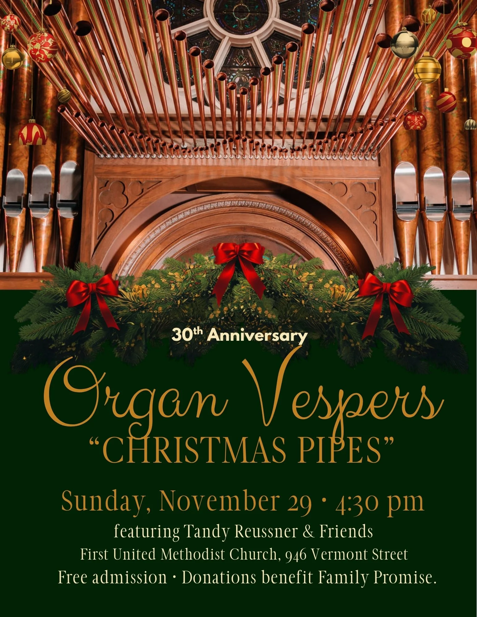 30th Anniversary Organ Vespers 2026