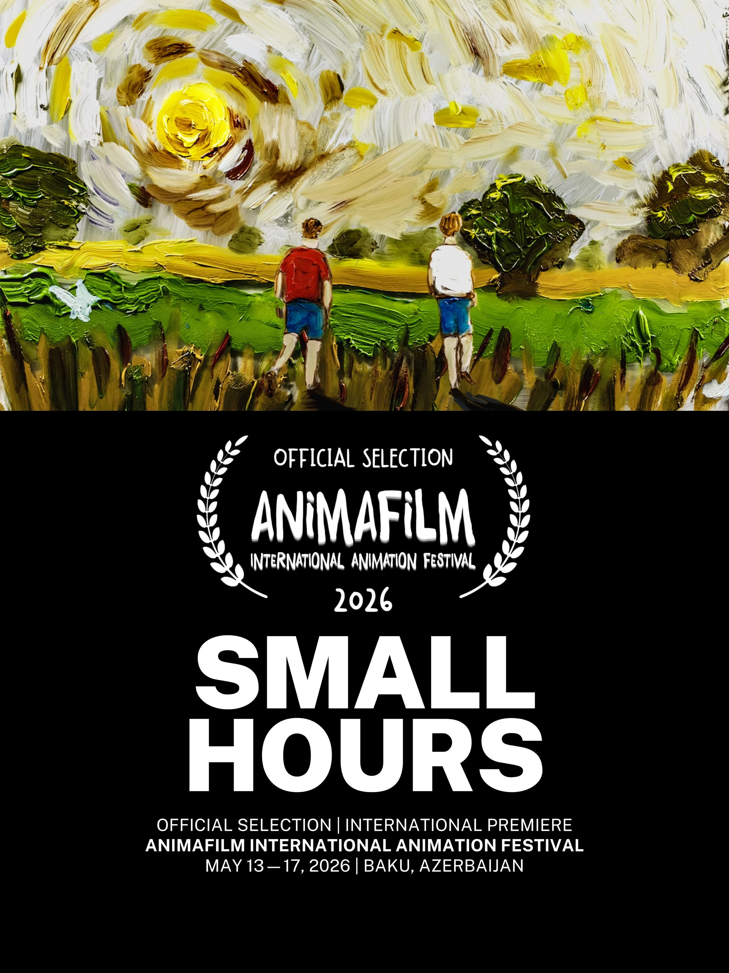 International premiere. 48 hours to go. SMALL HOURS will debut internationally at the 9th edition of BAFTA-qualifying @animafilm.festival and compete for the Grand Prix.
