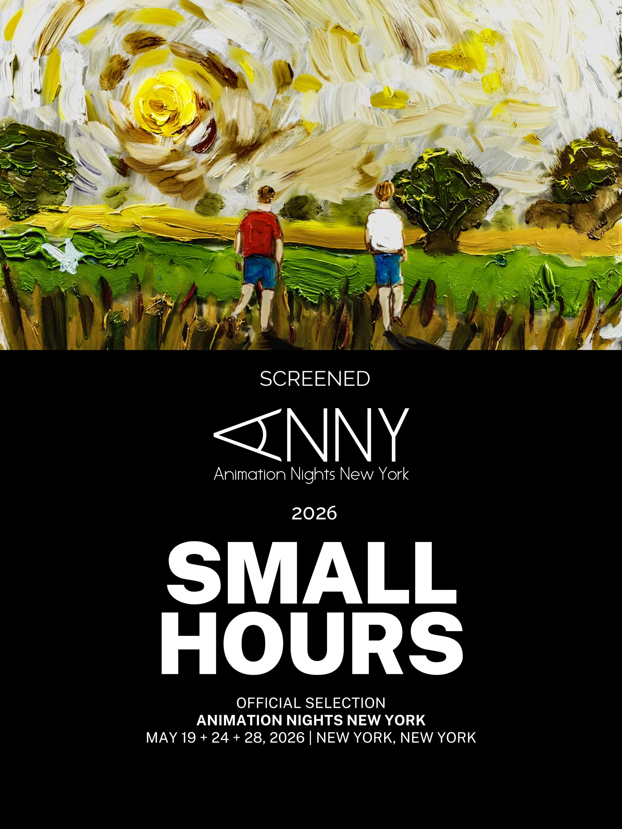 Three nights in New York. SMALL HOURS screens in Brooklyn tonight @animnightsny. Two more showings on May 24 and May 28.