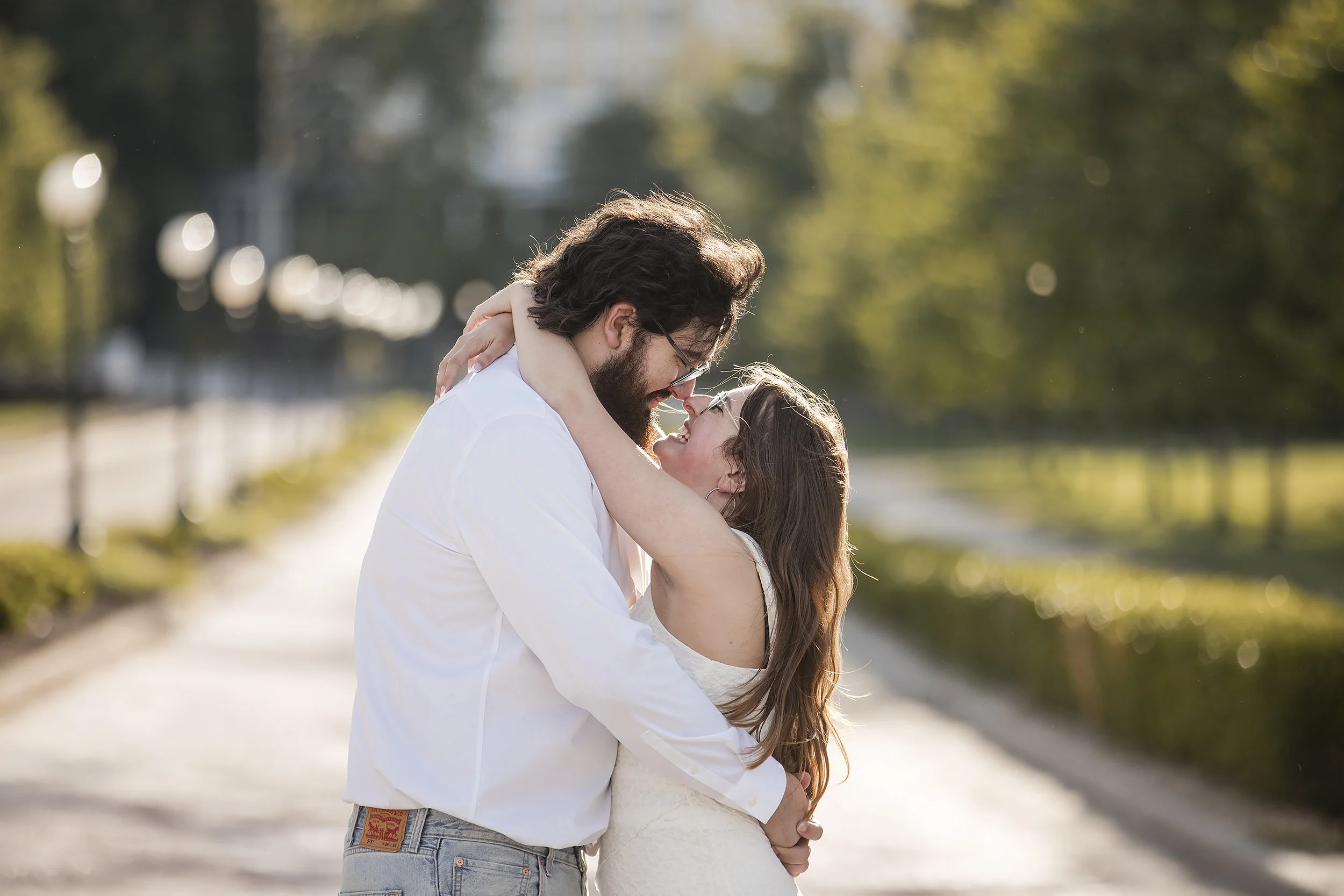 Couple snuggle West Baden Lifestyle Engagement Session.JPG