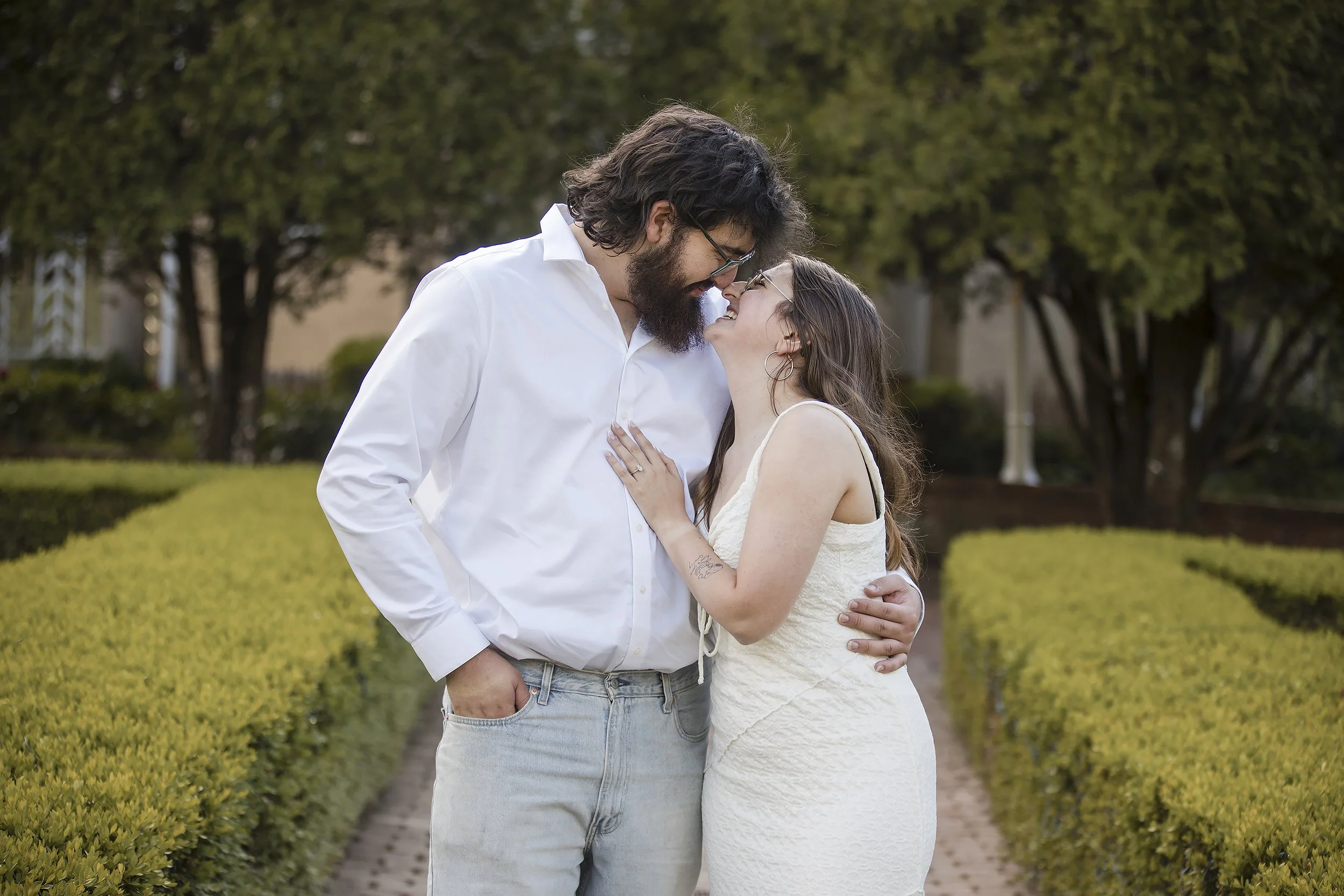 Man and Woman Eskimo Kiss West Baden.JPG