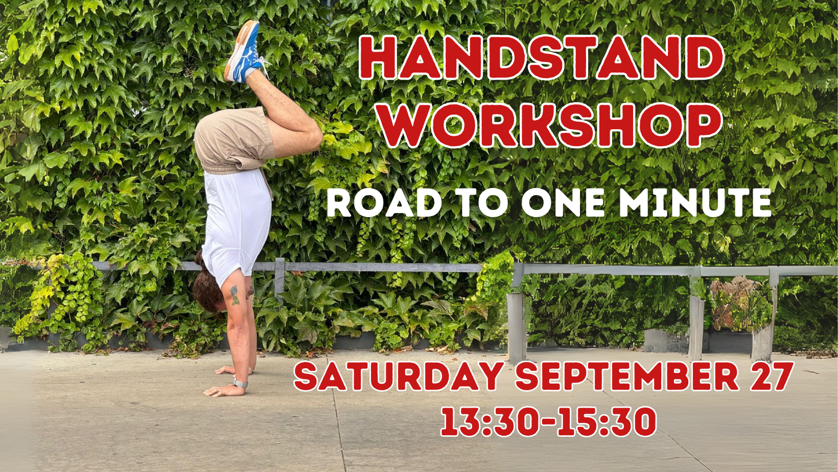 Handstand workshop: Road to one minute