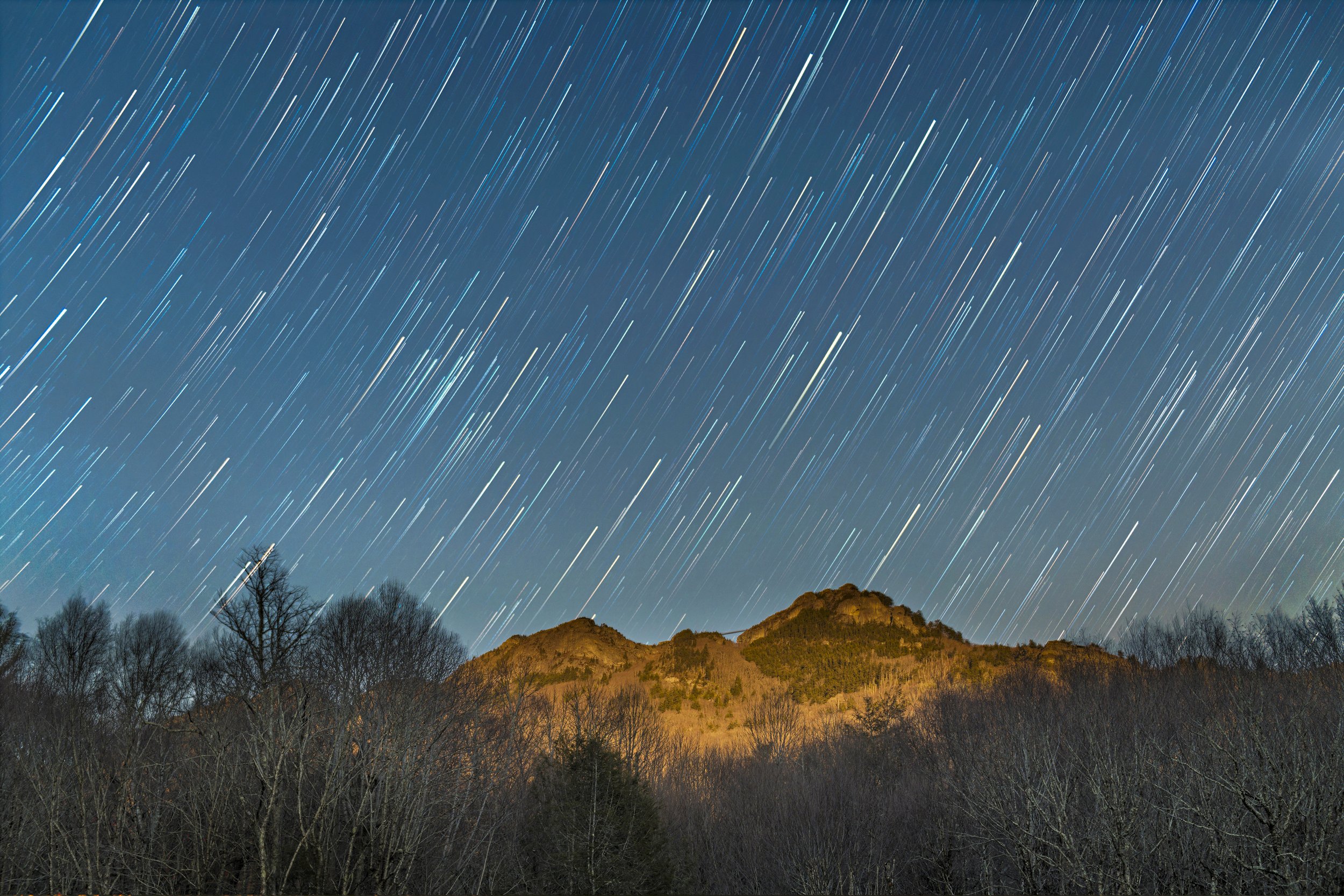 Star Trails over Grandfather Mountain