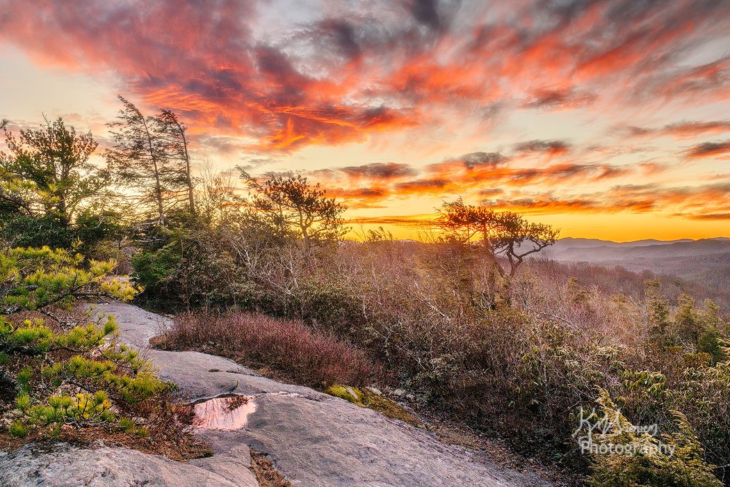 Flat Rock Overlook at Sunset