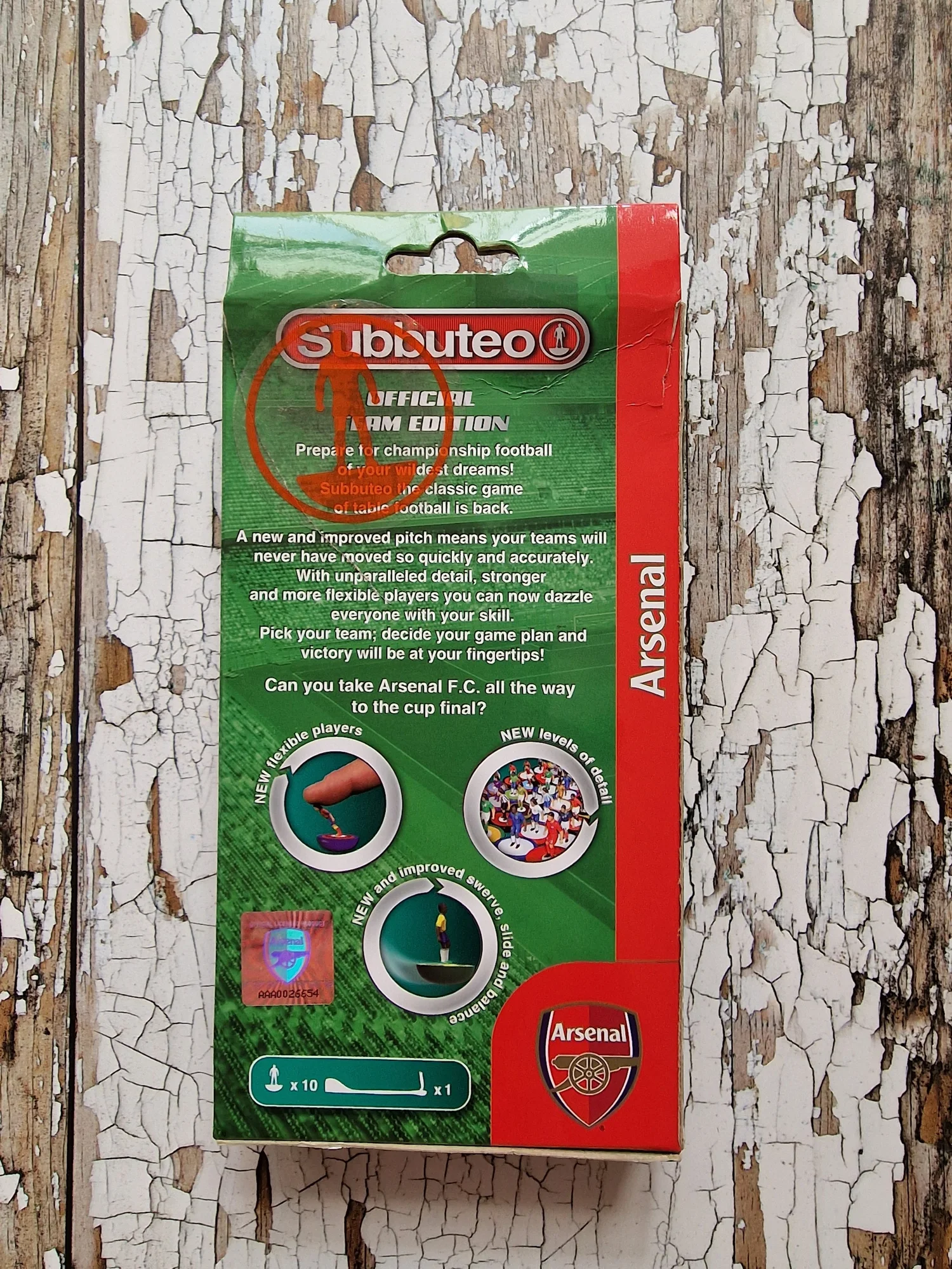 Subbuteo Arsenal Heavyweight – Édition Vintage – Collection – UK