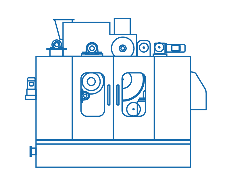 Blue diagram of 3-meter ELODE electro osmosis dehydrator